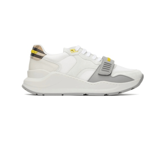 Burberry Ramsey Sneakers White/Yellow Men’s EU 41/US 8 $750