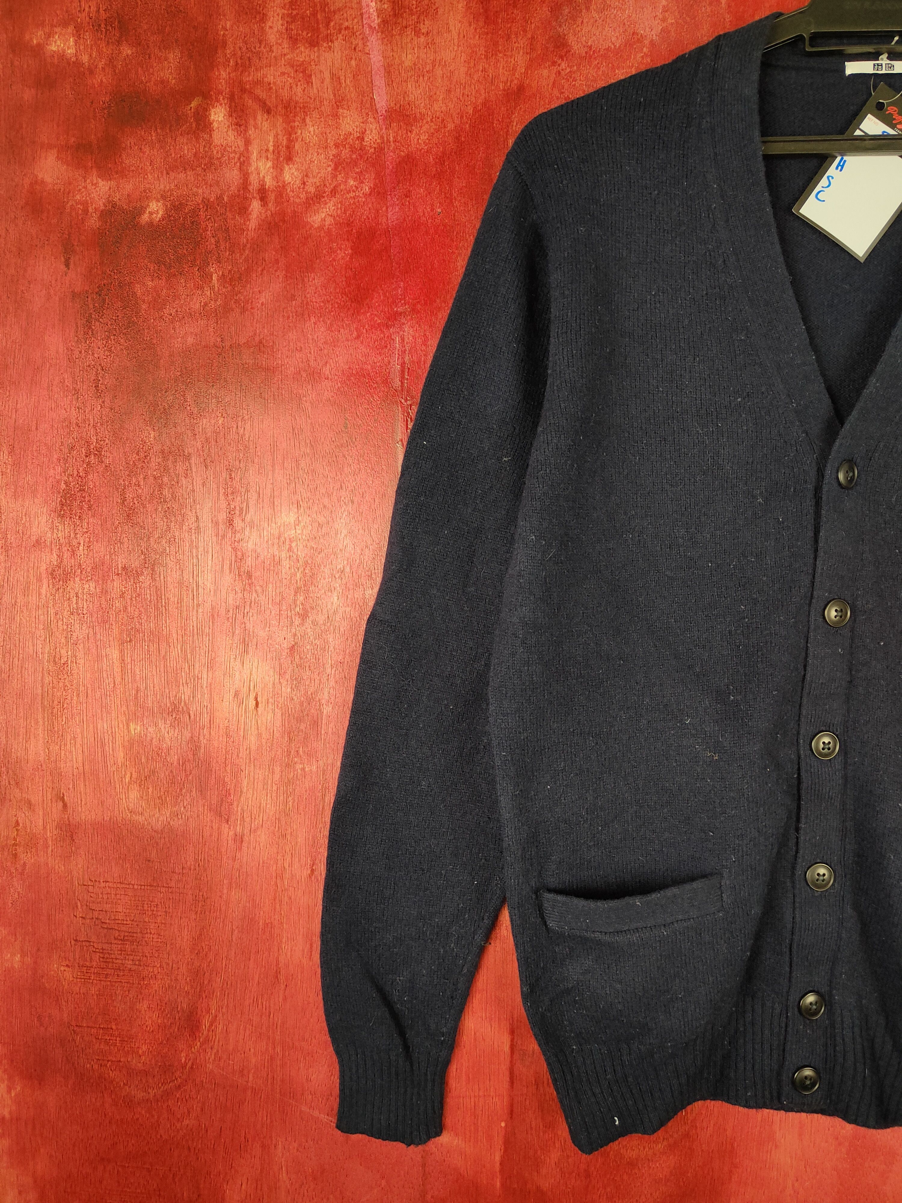 Homespun Knitwear Uniqlo Dark Blue Cardigan knitwear japan #5191 Size US M / EU 48-50 / 2 - 5 Thumbnail