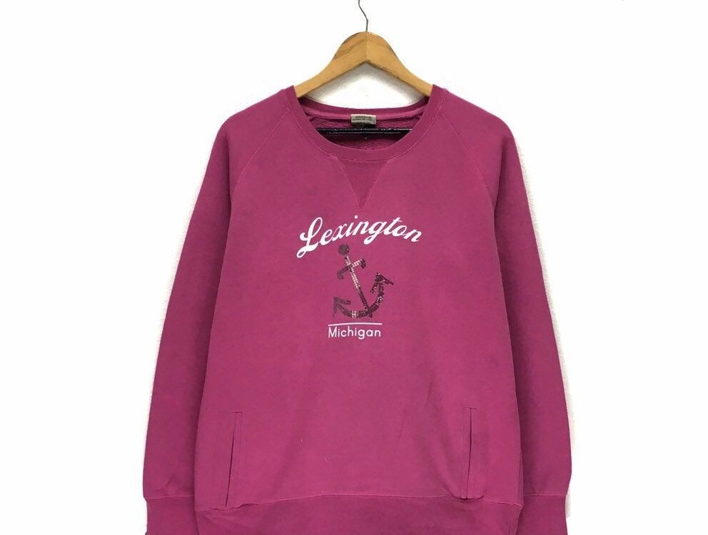 Lexington Michigan Crewneck Sweatshirt Big Logo Spell Out