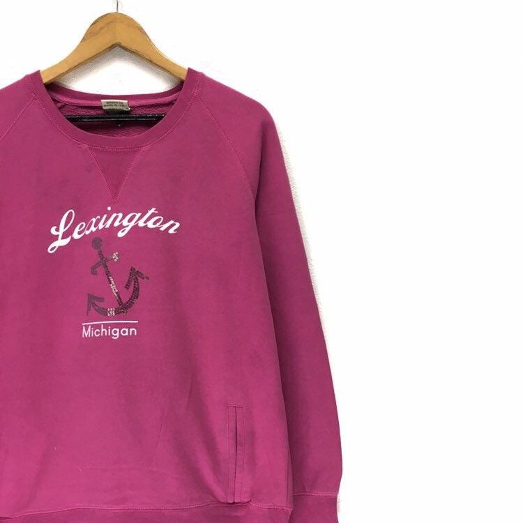 Lexington Michigan Crewneck Sweatshirt Big Logo Spell Out