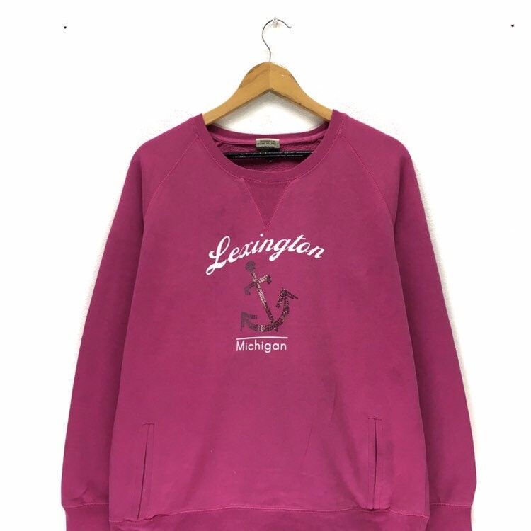 Lexington Michigan Crewneck Sweatshirt Big Logo Spell Out