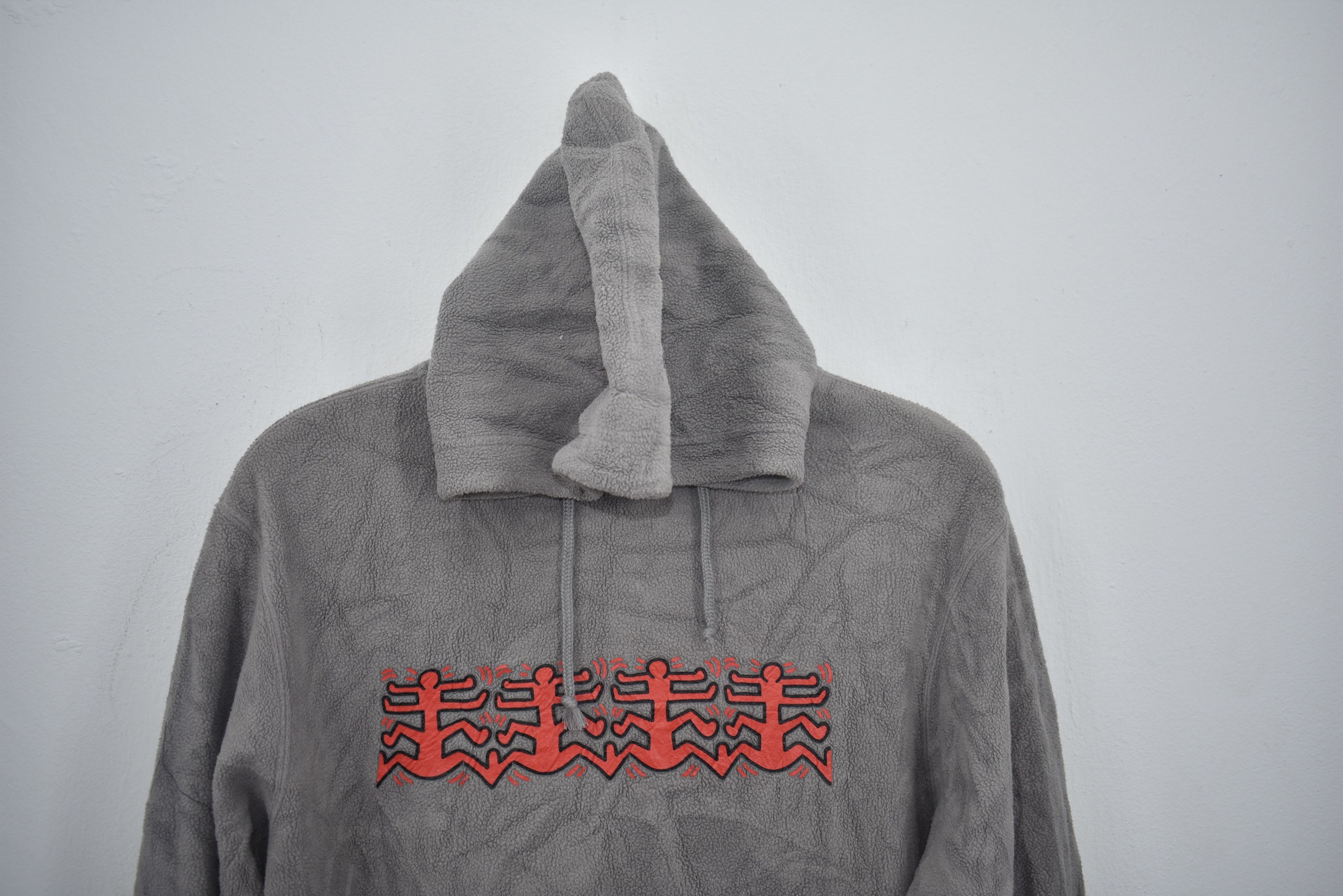Keith Haring × Vintage Keith Haring Fleece Hoodie Pullover Size M / US 6-8 / IT 42-44 - 2 Thumbnail