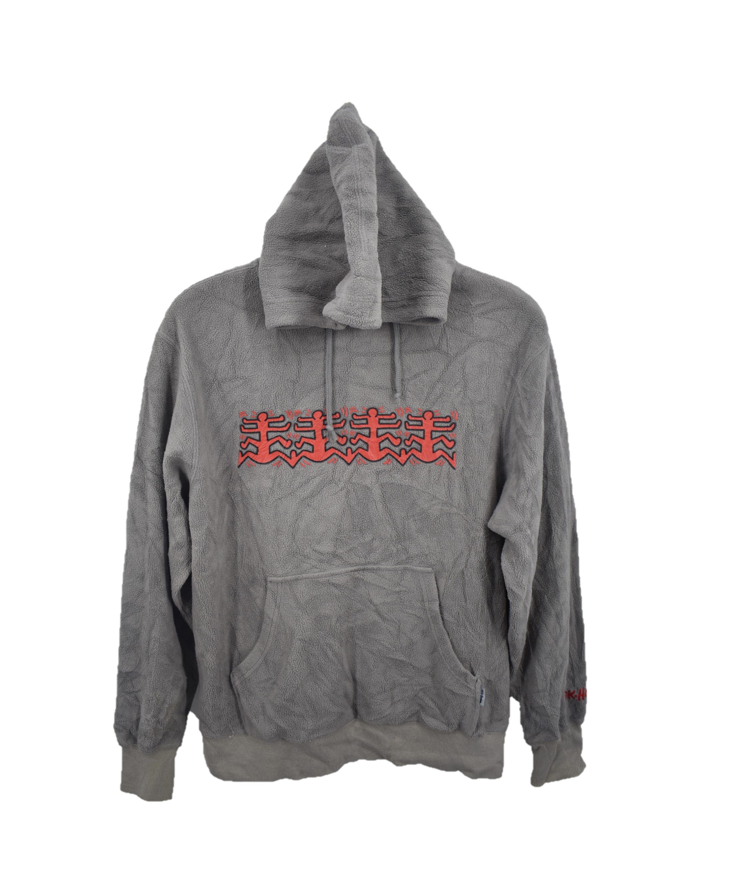Keith Haring × Vintage Keith Haring Fleece Hoodie Pullover Size M / US 6-8 / IT 42-44 - 1 Thumbnail