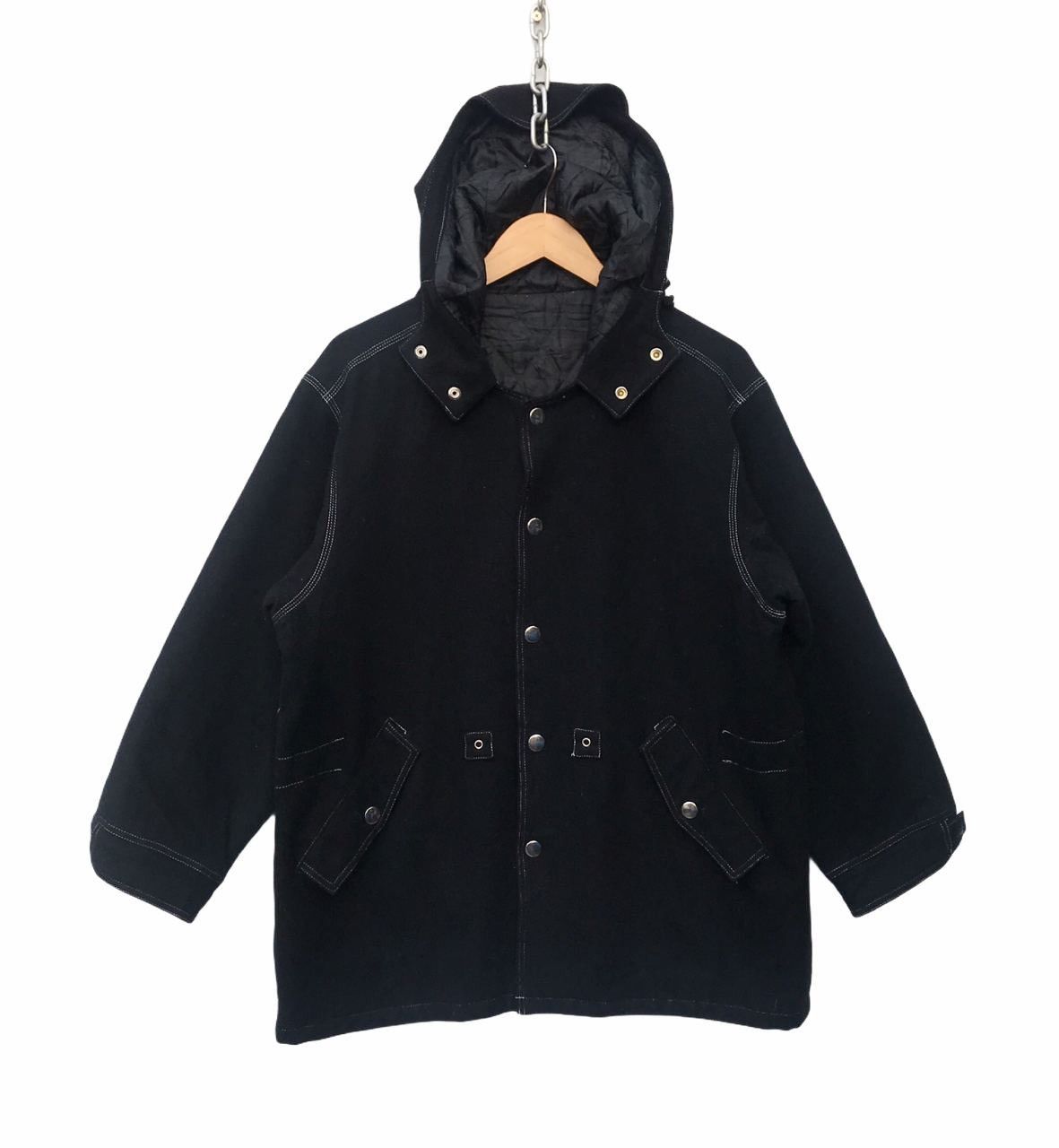 Prankish Japanese Brand Mix Wool Streetwear Hoodie Jacket