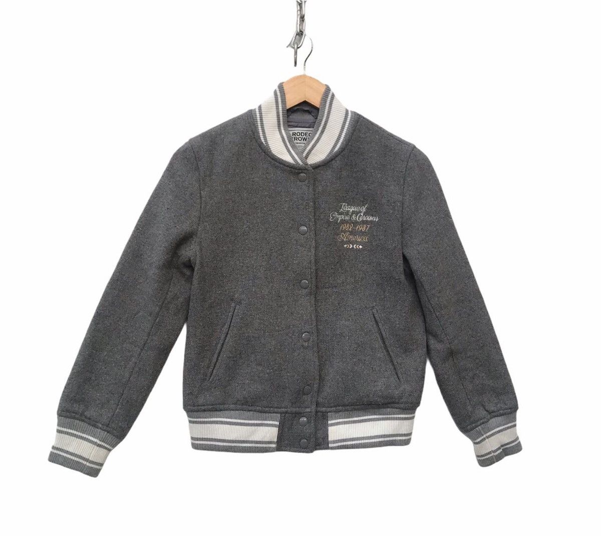Japanese Brand Rodeo Crowns Cross Flag Varsity Streetwear Jacket Size US S / EU 44-46 / 1 - 2 Thumbnail