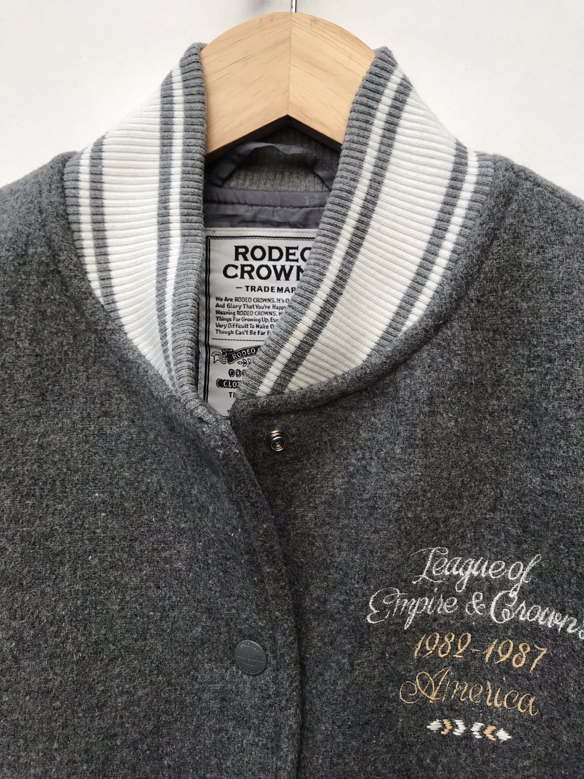 Japanese Brand Rodeo Crowns Cross Flag Varsity Streetwear Jacket Size US S / EU 44-46 / 1 - 5 Thumbnail