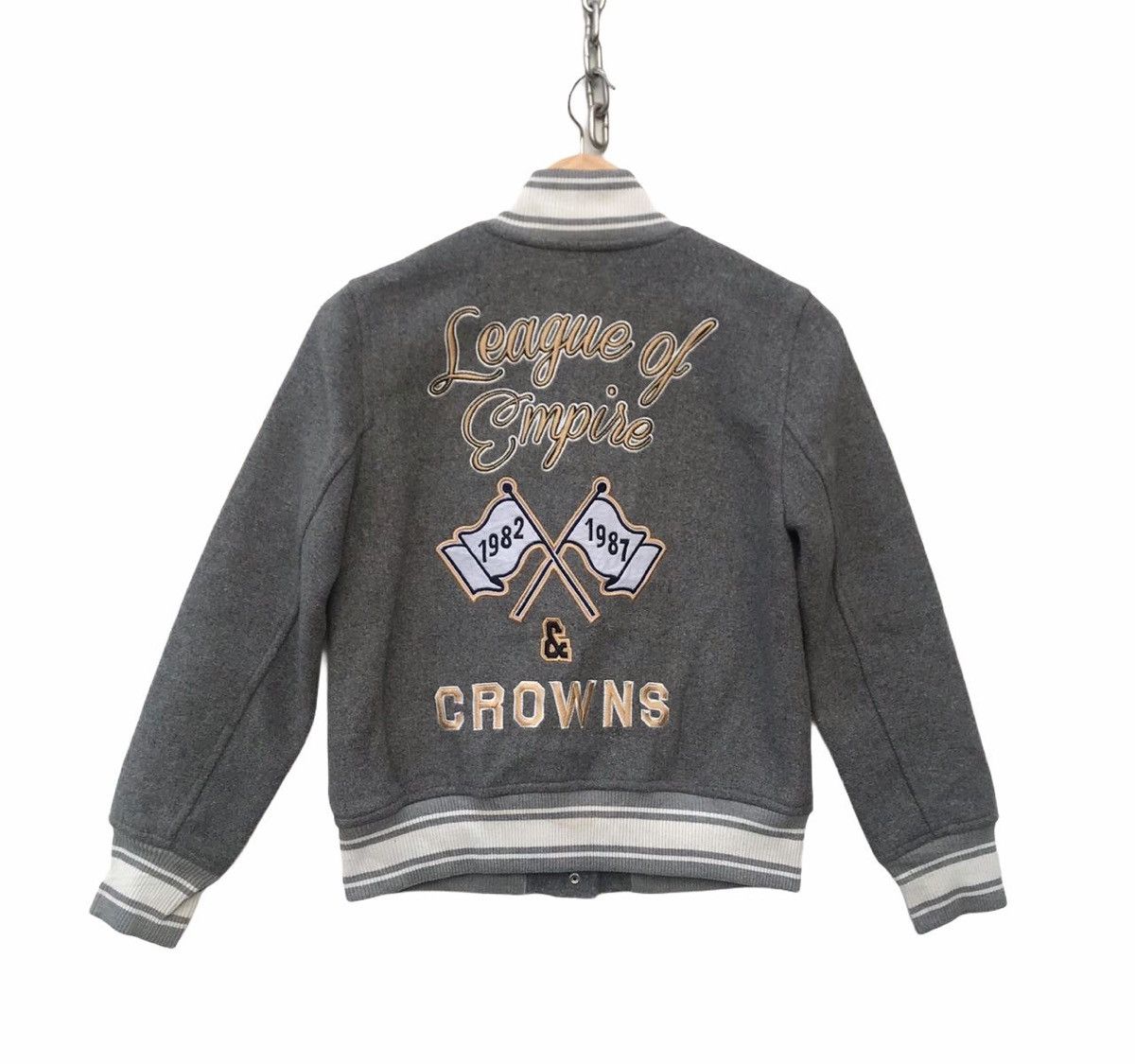 Japanese Brand Rodeo Crowns Cross Flag Varsity Streetwear Jacket Size US S / EU 44-46 / 1 - 1 Thumbnail