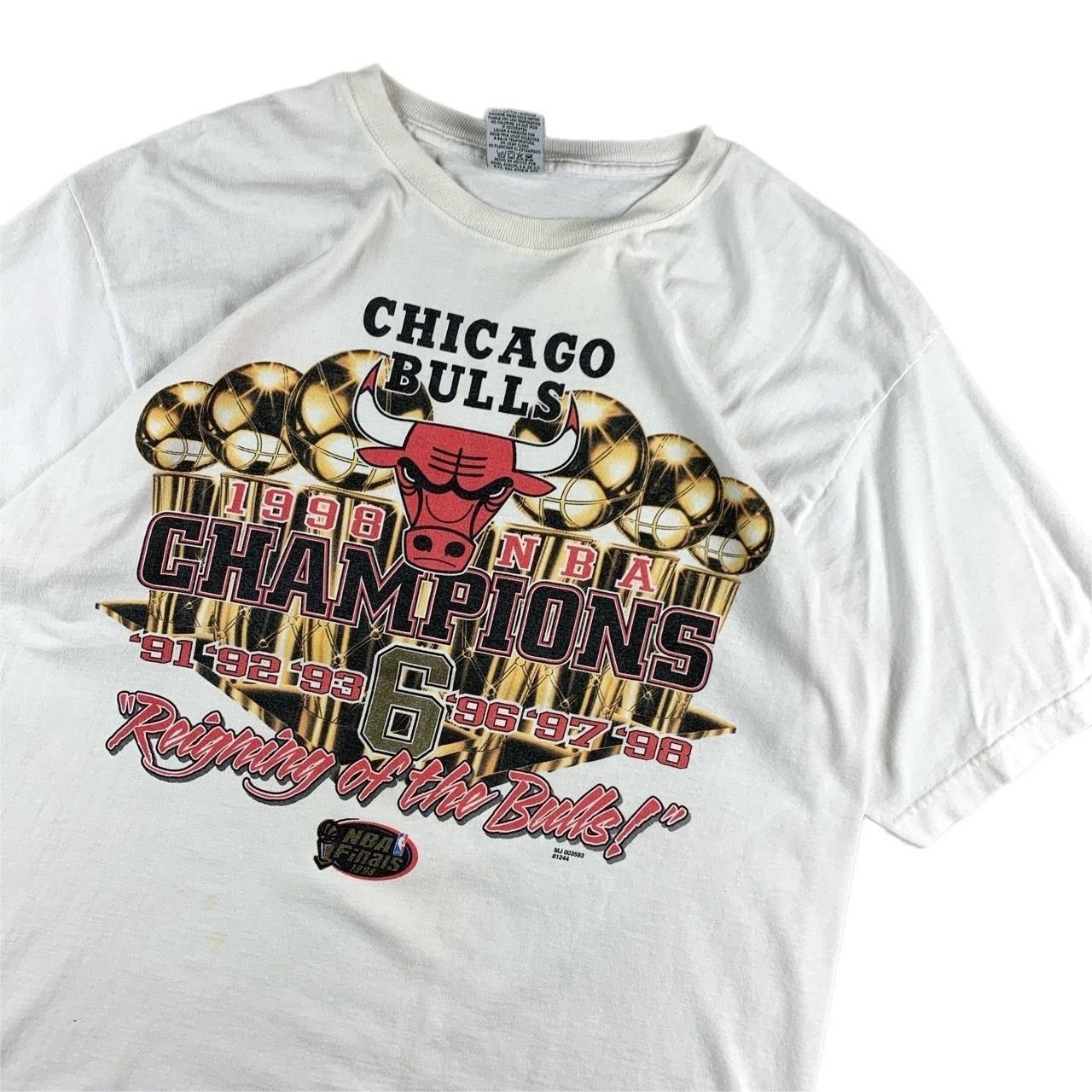 1996 70 Wins Bulls Vintage Tee White