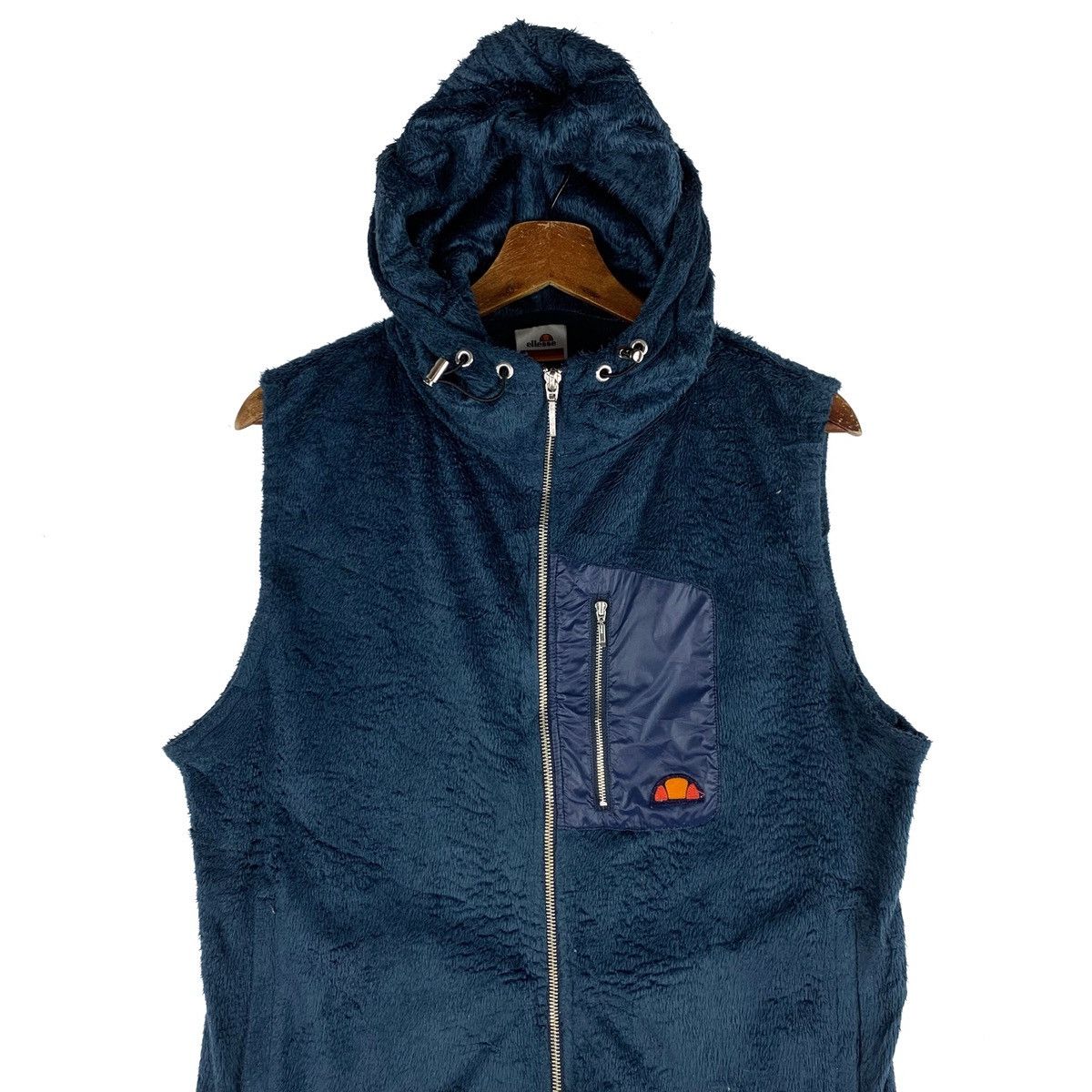 Ellesse Ellesse Fleece Wool Hoodie Vest Jacket Size US M / EU 48-50 / 2 - 2 Thumbnail