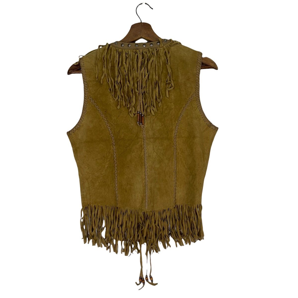 Leather Cripple Creek Native Navajo Leather Vest Jacket Size US XS / EU 42 / 0 - 6 Thumbnail