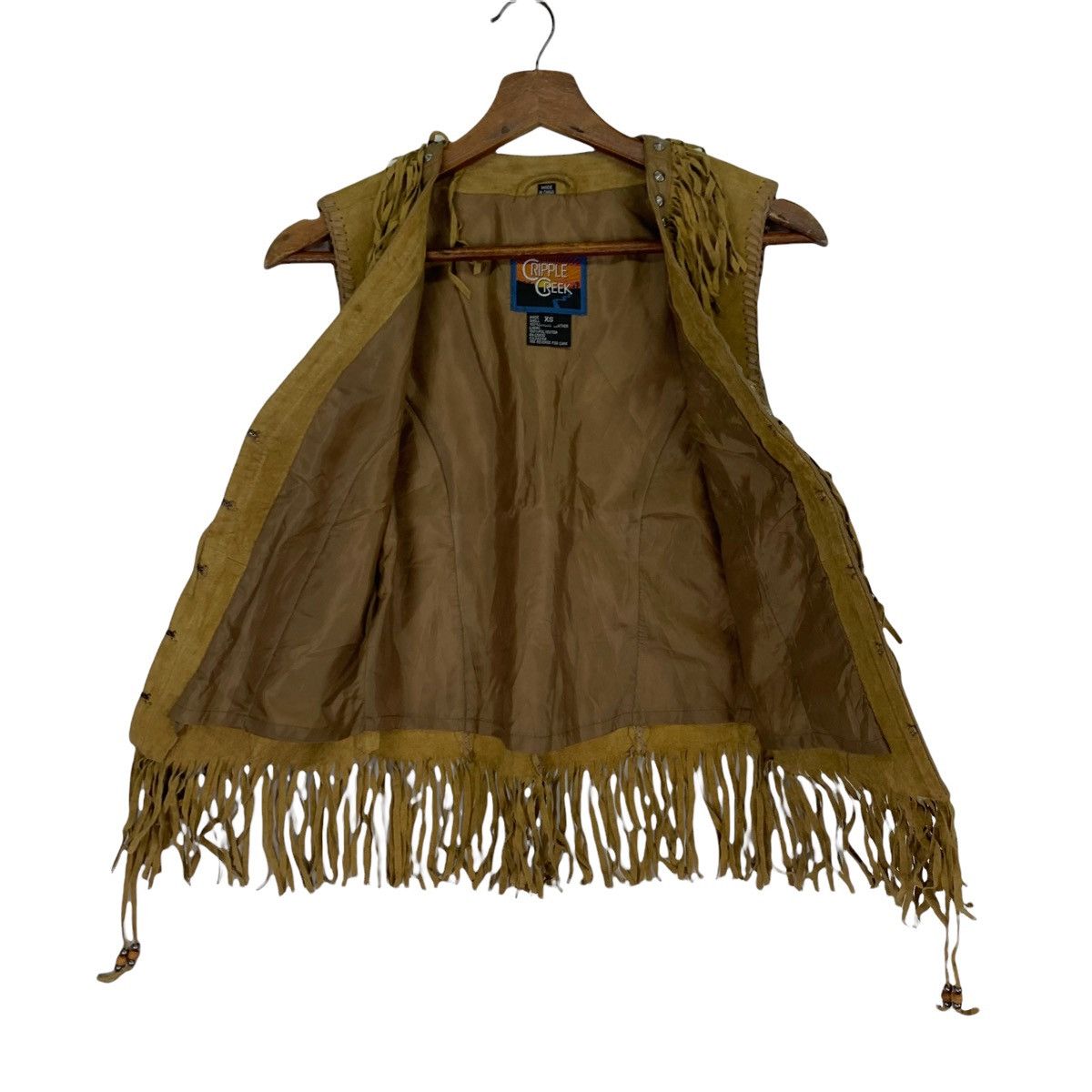 Leather Cripple Creek Native Navajo Leather Vest Jacket Size US XS / EU 42 / 0 - 5 Thumbnail