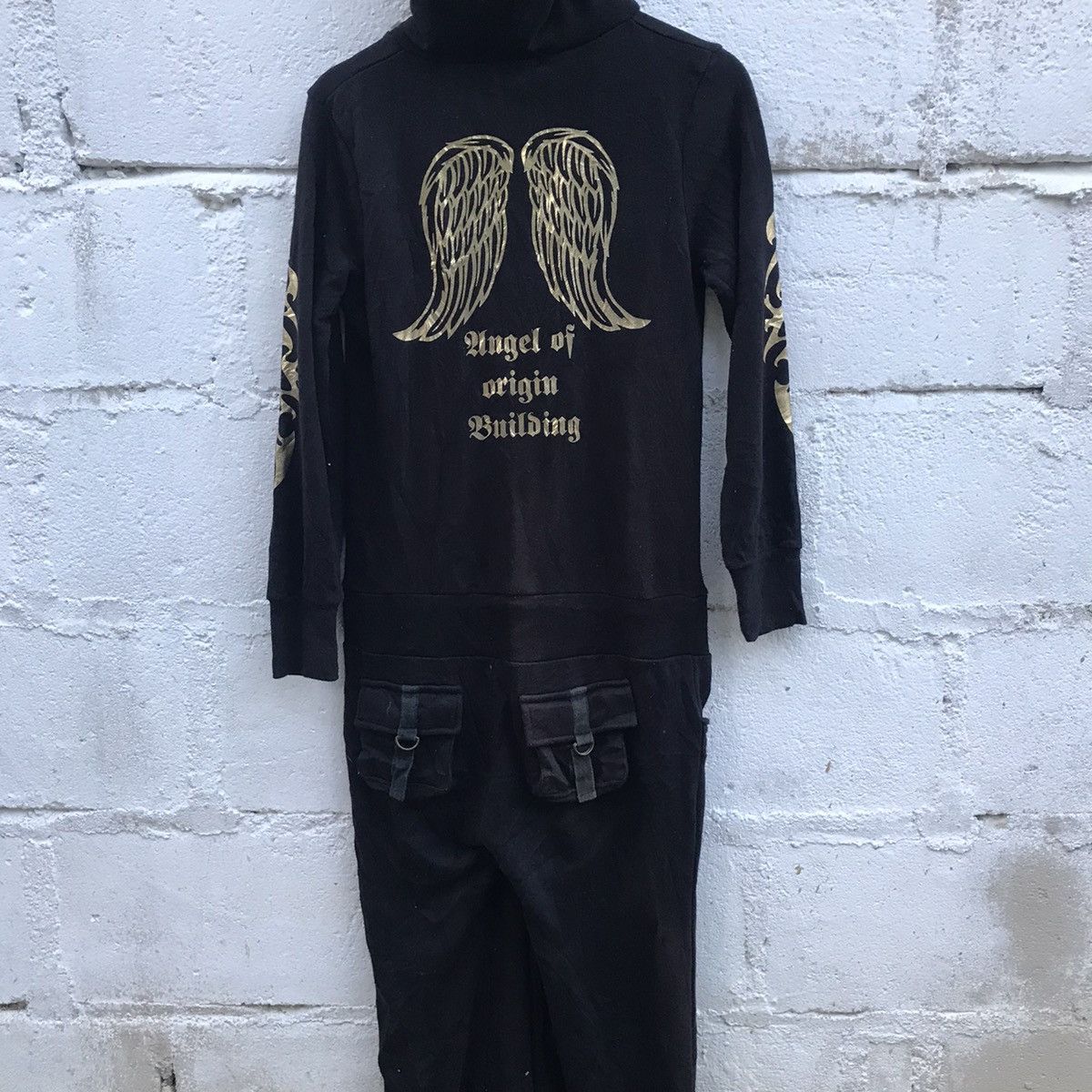 Japanese Brand Overall Hoodie Embroidery Logo Rare Size US 30 / EU 46 - 6 Thumbnail