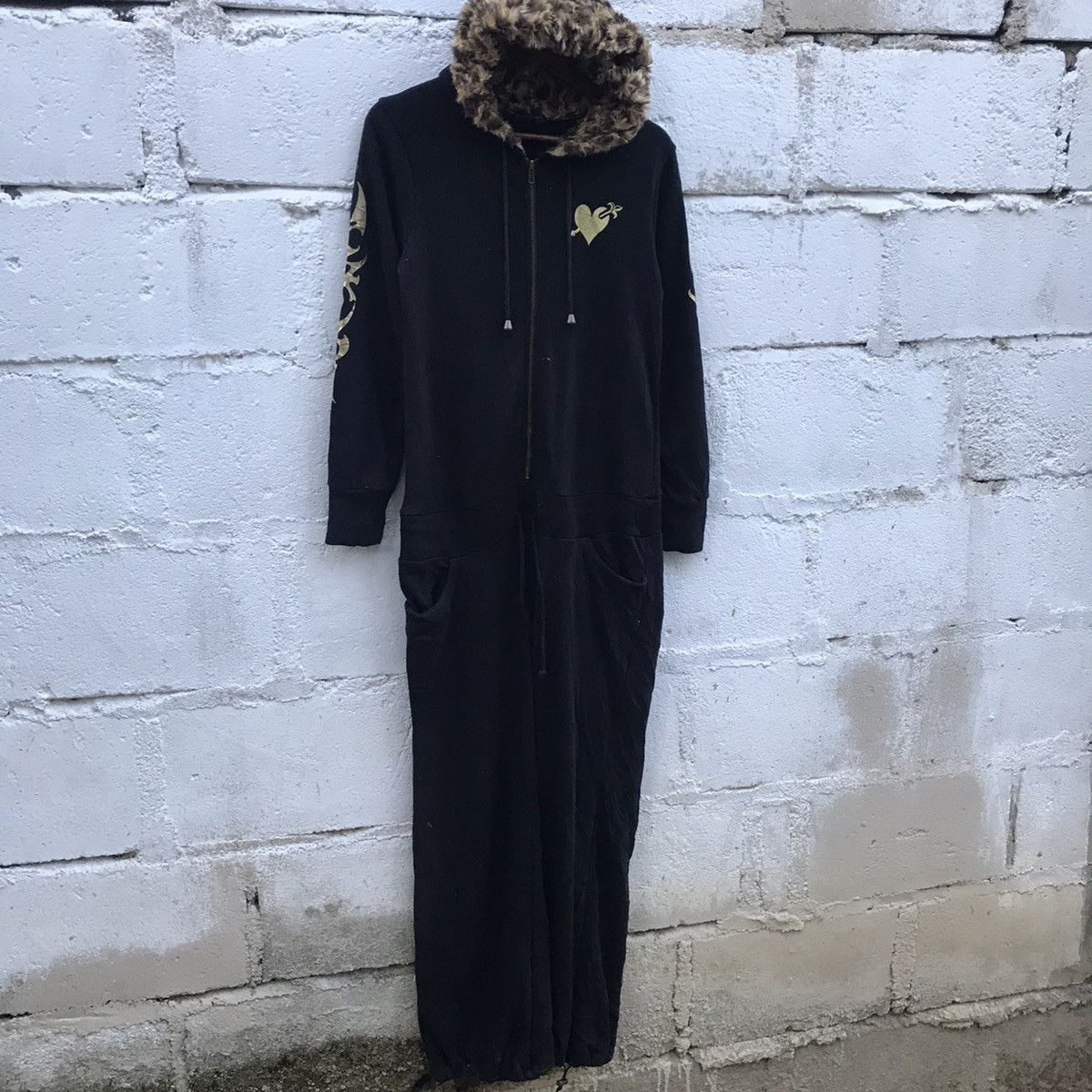 Japanese Brand Overall Hoodie Embroidery Logo Rare Size US 30 / EU 46 - 2 Thumbnail