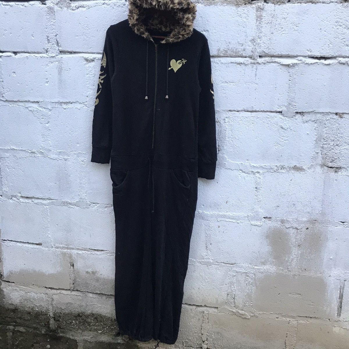 Japanese Brand Overall Hoodie Embroidery Logo Rare Size US 30 / EU 46 - 3 Thumbnail