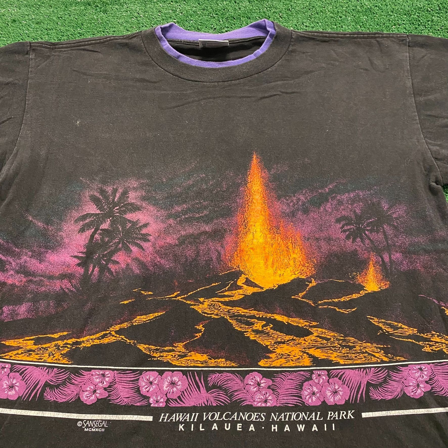 Vintage Hawaii Volcano Vintage 90s Nature T-Shirt Size US L / EU 52-54 / 3 - 2 Thumbnail