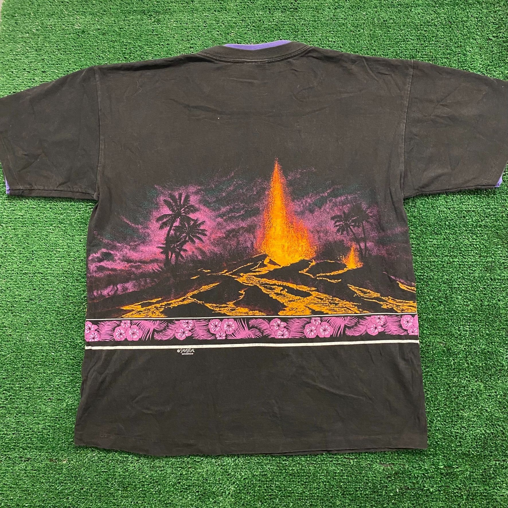 Vintage Hawaii Volcano Vintage 90s Nature T-Shirt Size US L / EU 52-54 / 3 - 4 Thumbnail
