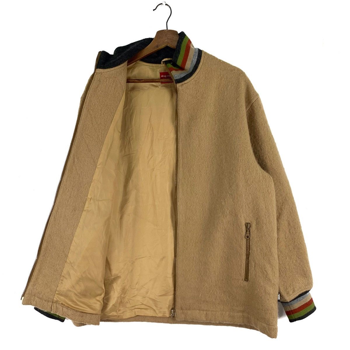 Japanese Brand Drugs Store Rare Wool Spellout Zipper Jacket Size US L / EU 52-54 / 3 - 5 Thumbnail
