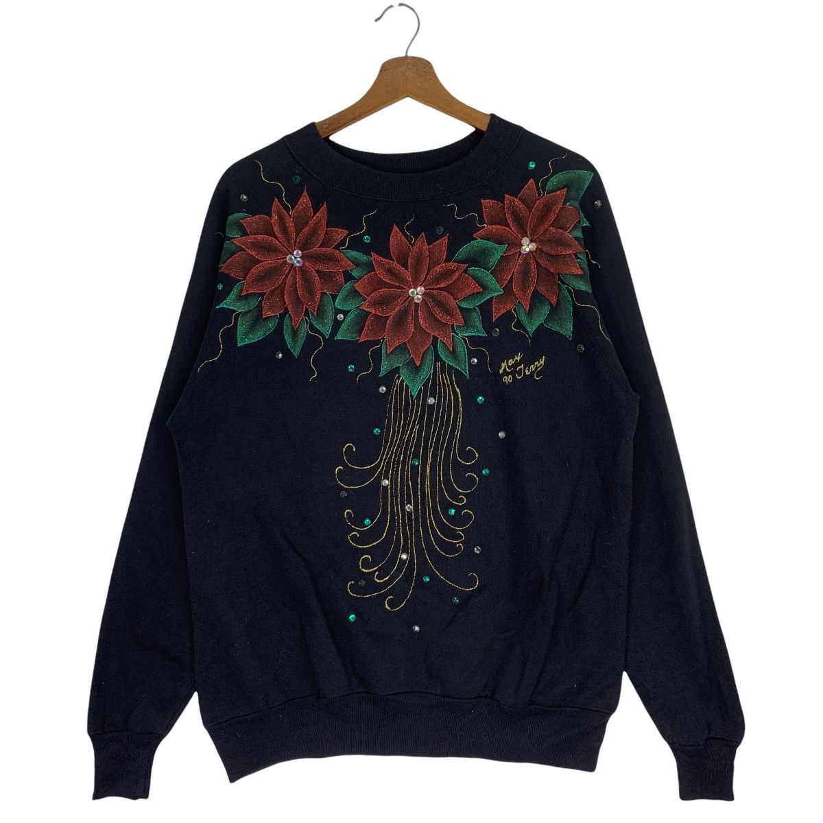 Vintage Vintage 90s May Jenny Pannill Embroidery Sweatshirt Size US L / EU 52-54 / 3 - 1 Thumbnail