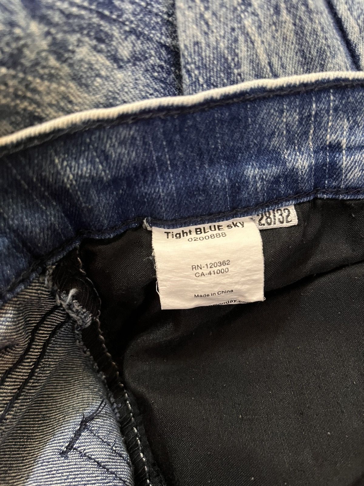 Cheap Monday 1990s blue sky skinny stretched #C2 Size US 27 - 9 Thumbnail