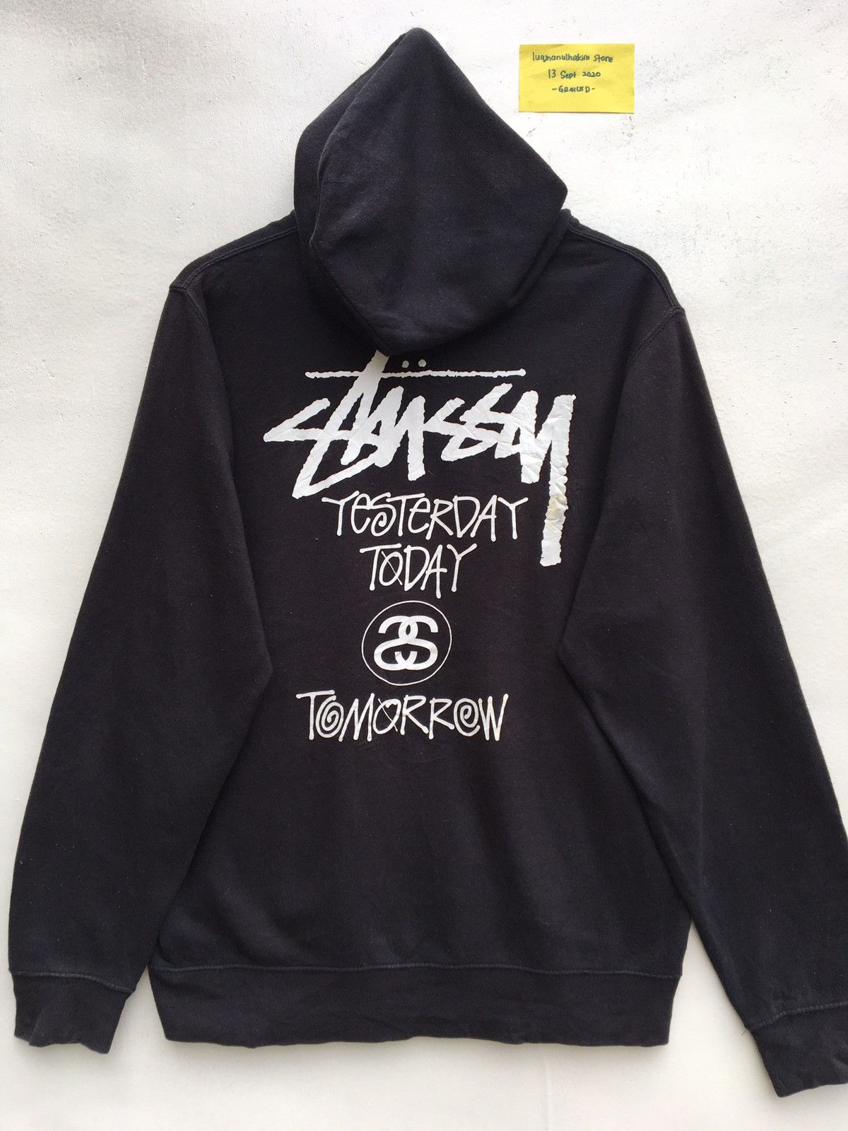 Stussy Vintage Stussy Hoodie Sweater Big Logo Sweatshirt Grailed