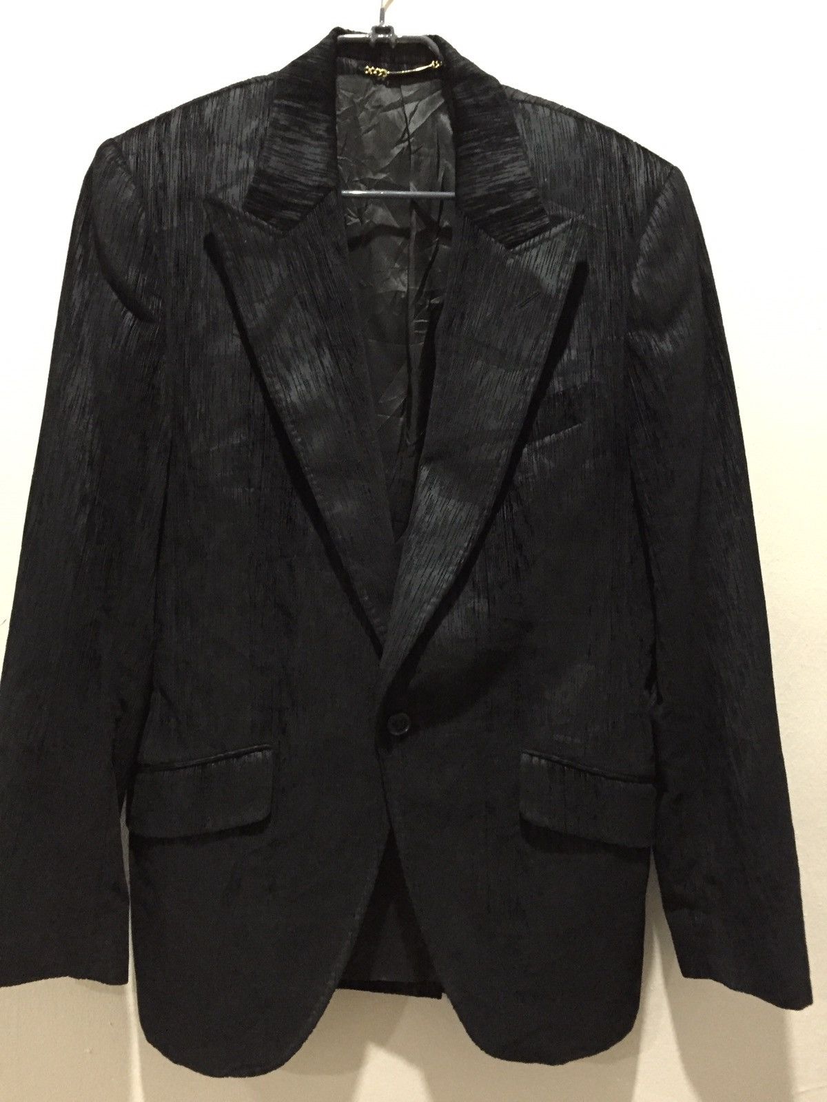 Runway D&G Blazer - Scarred Crushed Velvet Suit Jacket