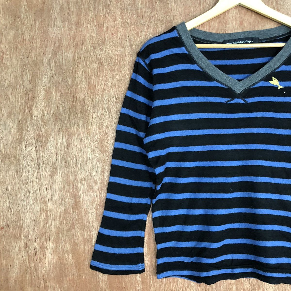 mercibeaucoup Mercibeaucoup Stripe Blue black Knitwear #H145 Size M / US 6-8 / IT 42-44 - 7 Thumbnail