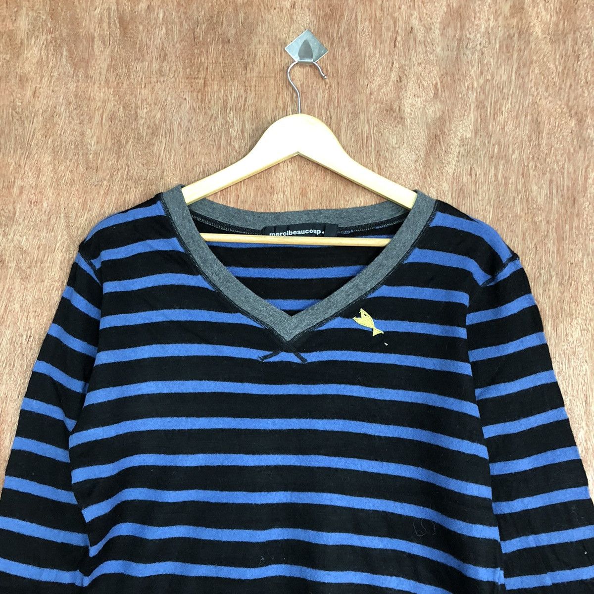 mercibeaucoup Mercibeaucoup Stripe Blue black Knitwear #H145 Size M / US 6-8 / IT 42-44 - 9 Thumbnail