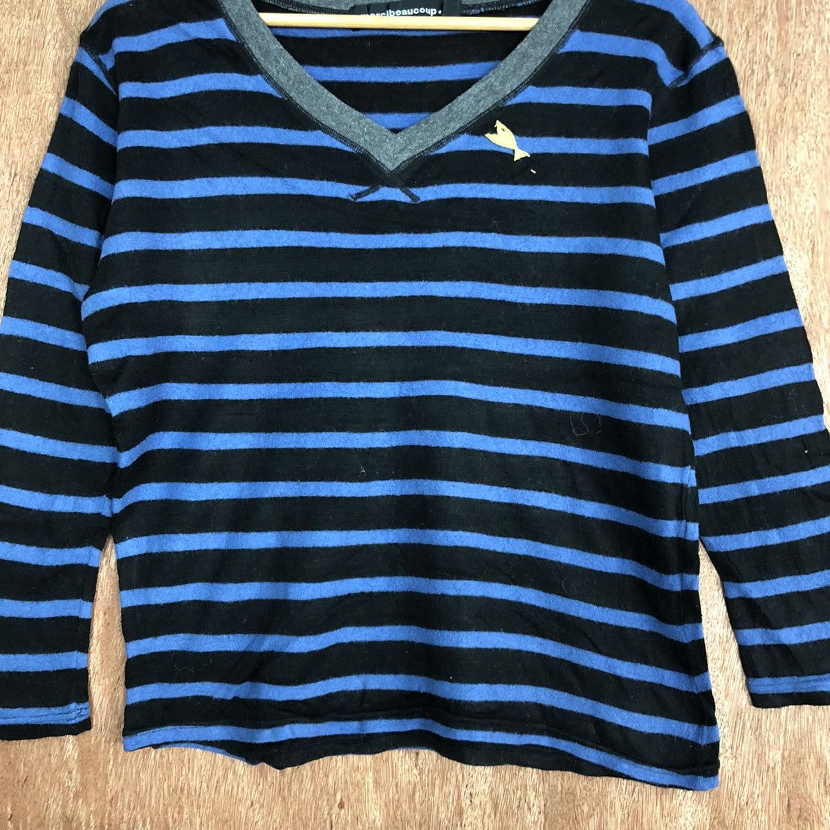 mercibeaucoup Mercibeaucoup Stripe Blue black Knitwear #H145 Size M / US 6-8 / IT 42-44 - 8 Thumbnail