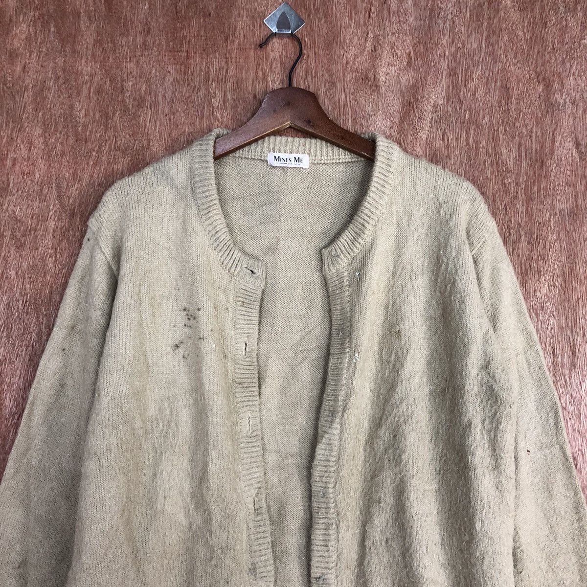 Vintage Mines Me Thrashed Brown Shag Shaggy Cardigan #H108 Size US L / EU 52-54 / 3 - 9 Thumbnail