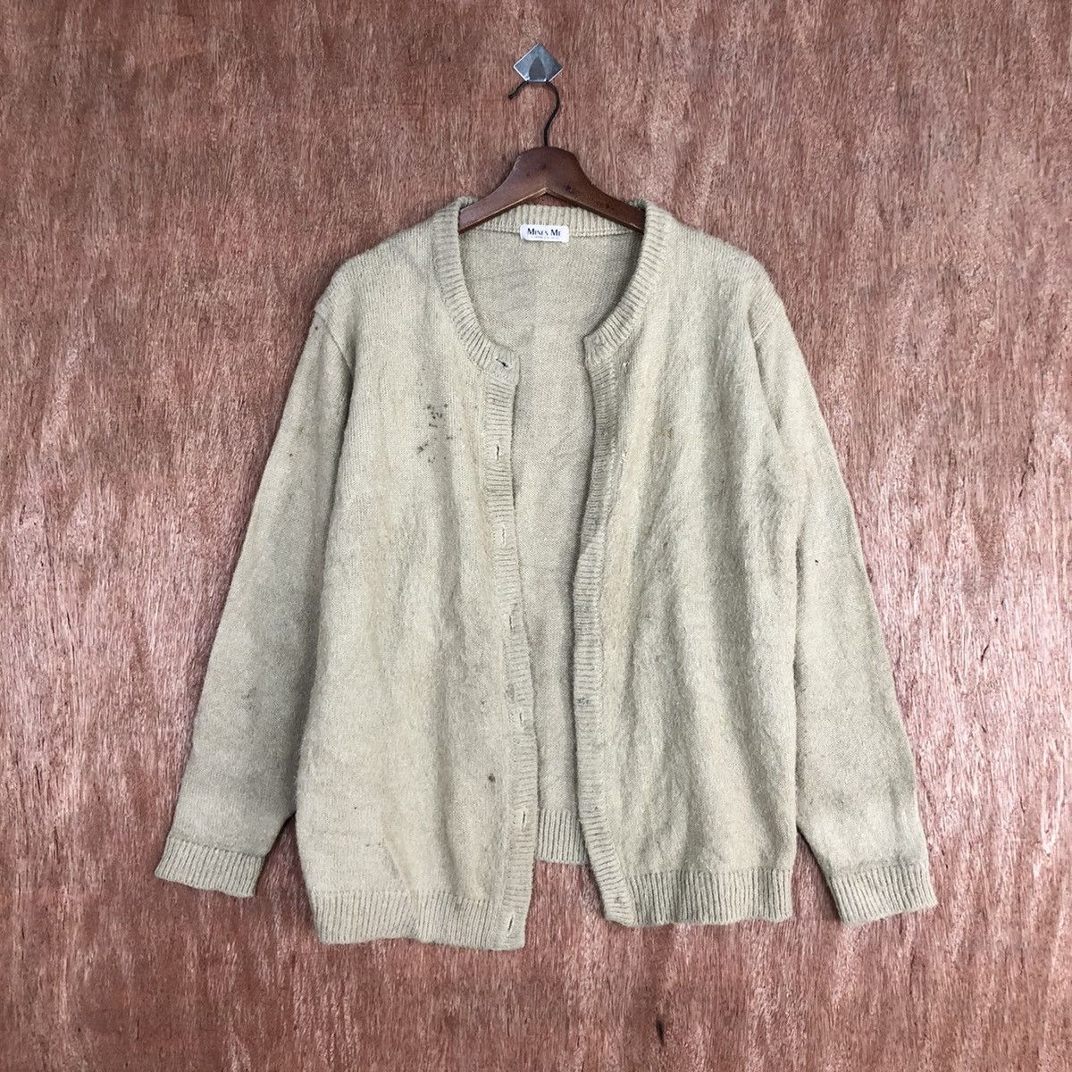 Vintage Mines Me Thrashed Brown Shag Shaggy Cardigan #H108 Size US L / EU 52-54 / 3 - 1 Thumbnail