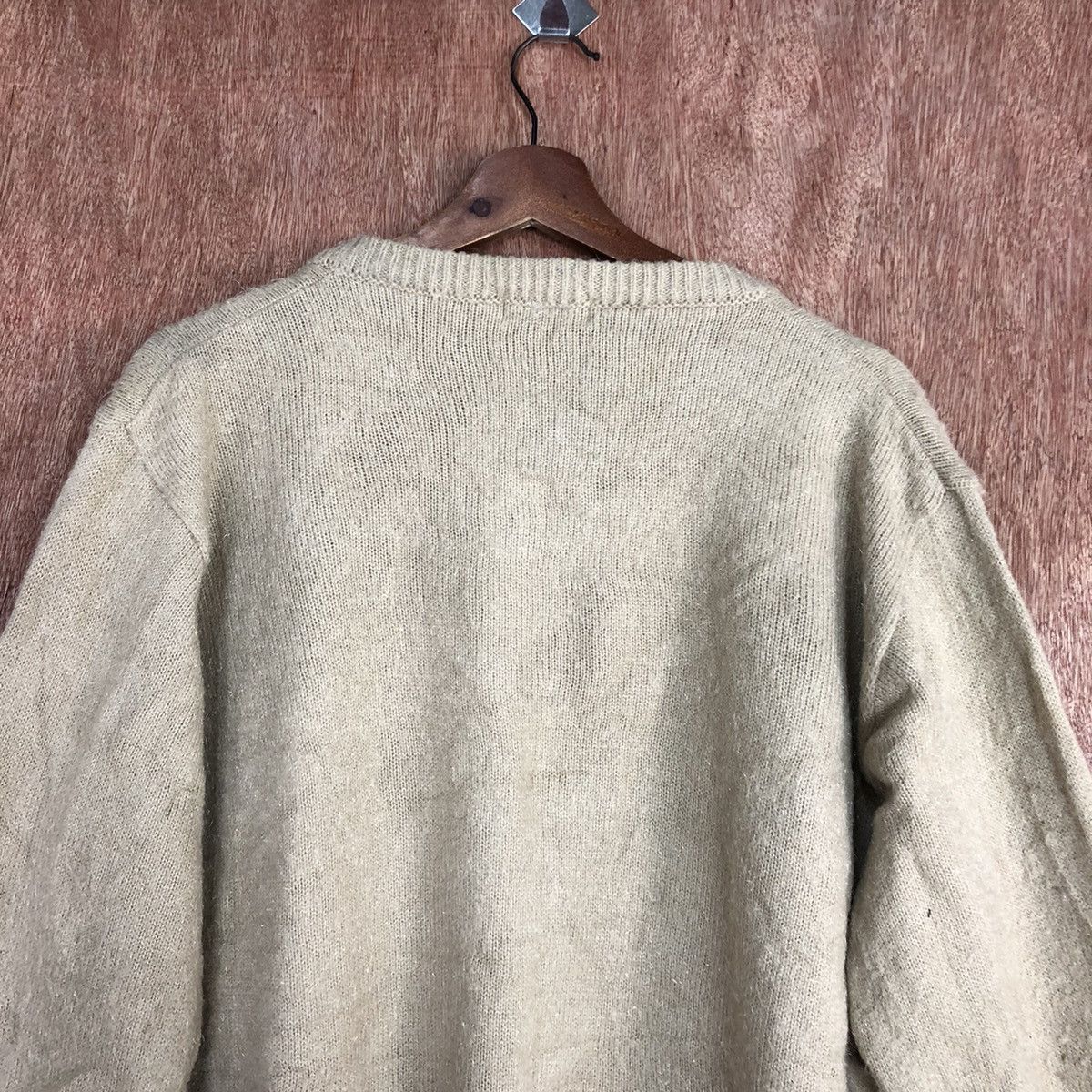Vintage Mines Me Thrashed Brown Shag Shaggy Cardigan #H108 Size US L / EU 52-54 / 3 - 12 Thumbnail