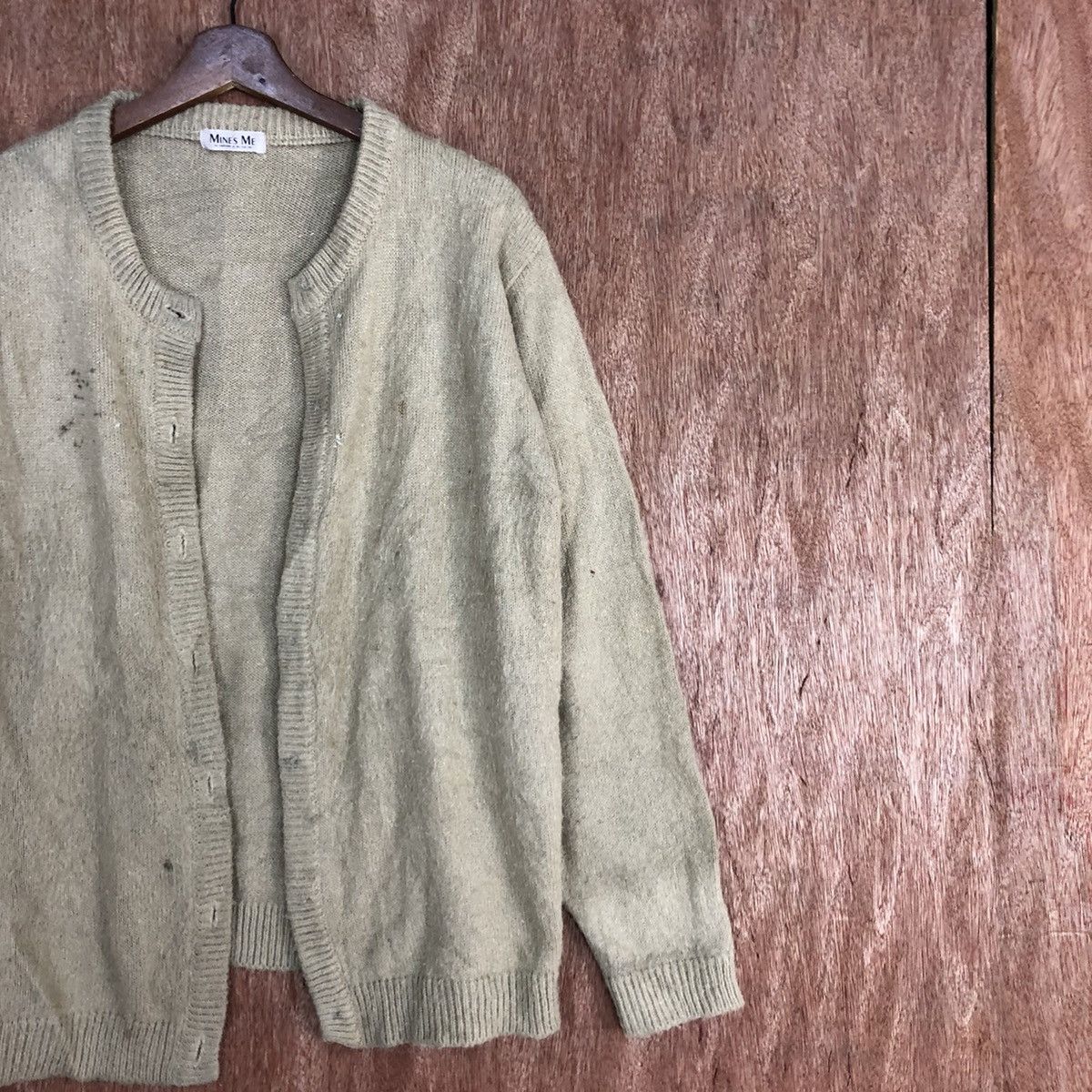 Vintage Mines Me Thrashed Brown Shag Shaggy Cardigan #H108 Size US L / EU 52-54 / 3 - 5 Thumbnail
