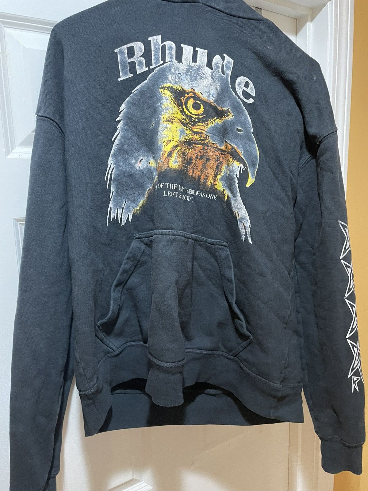 image of Rhude Eagle Hoodie in Navy, Men's (Size Small)