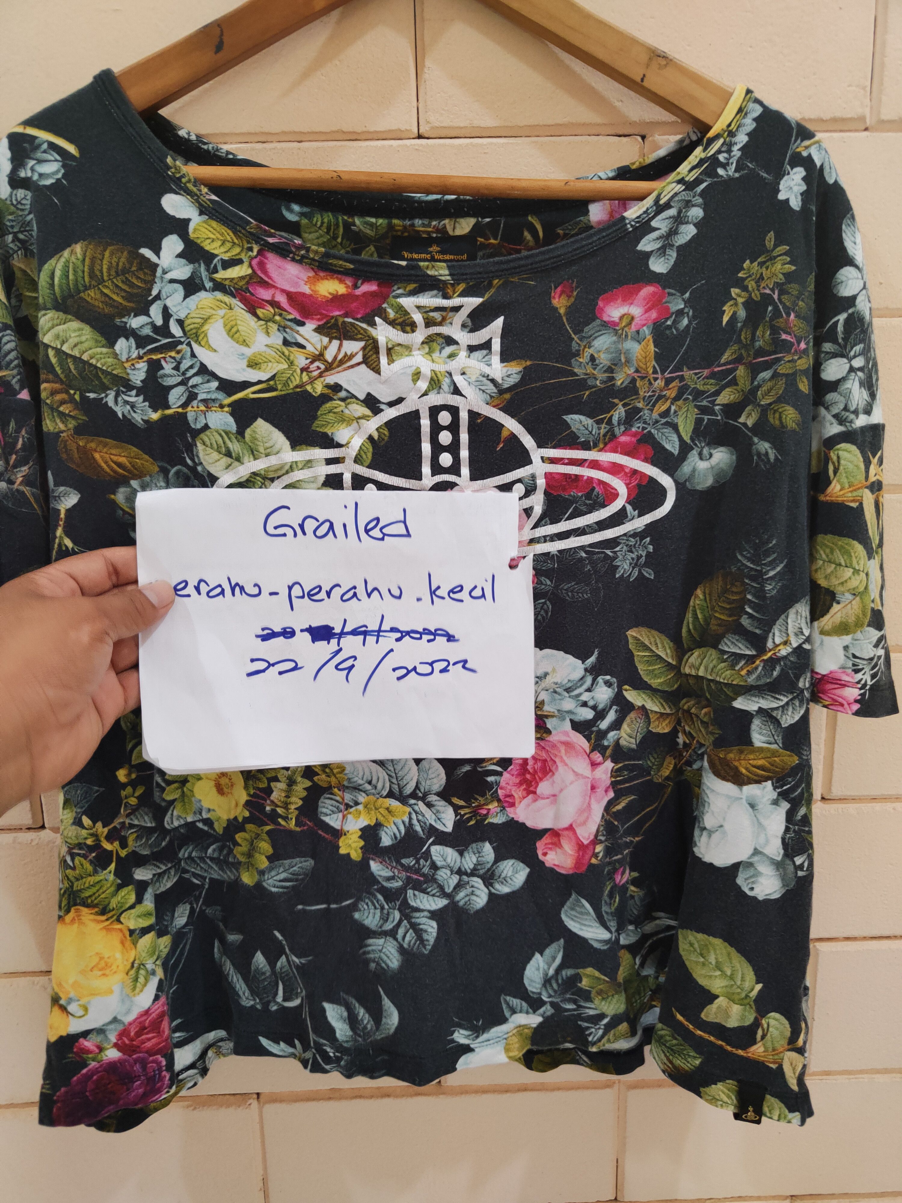 Vivienne Westwood Vivienne Westwood Floral Orb Crop T shirt Size L / US 10 / IT 46 - 4 Thumbnail