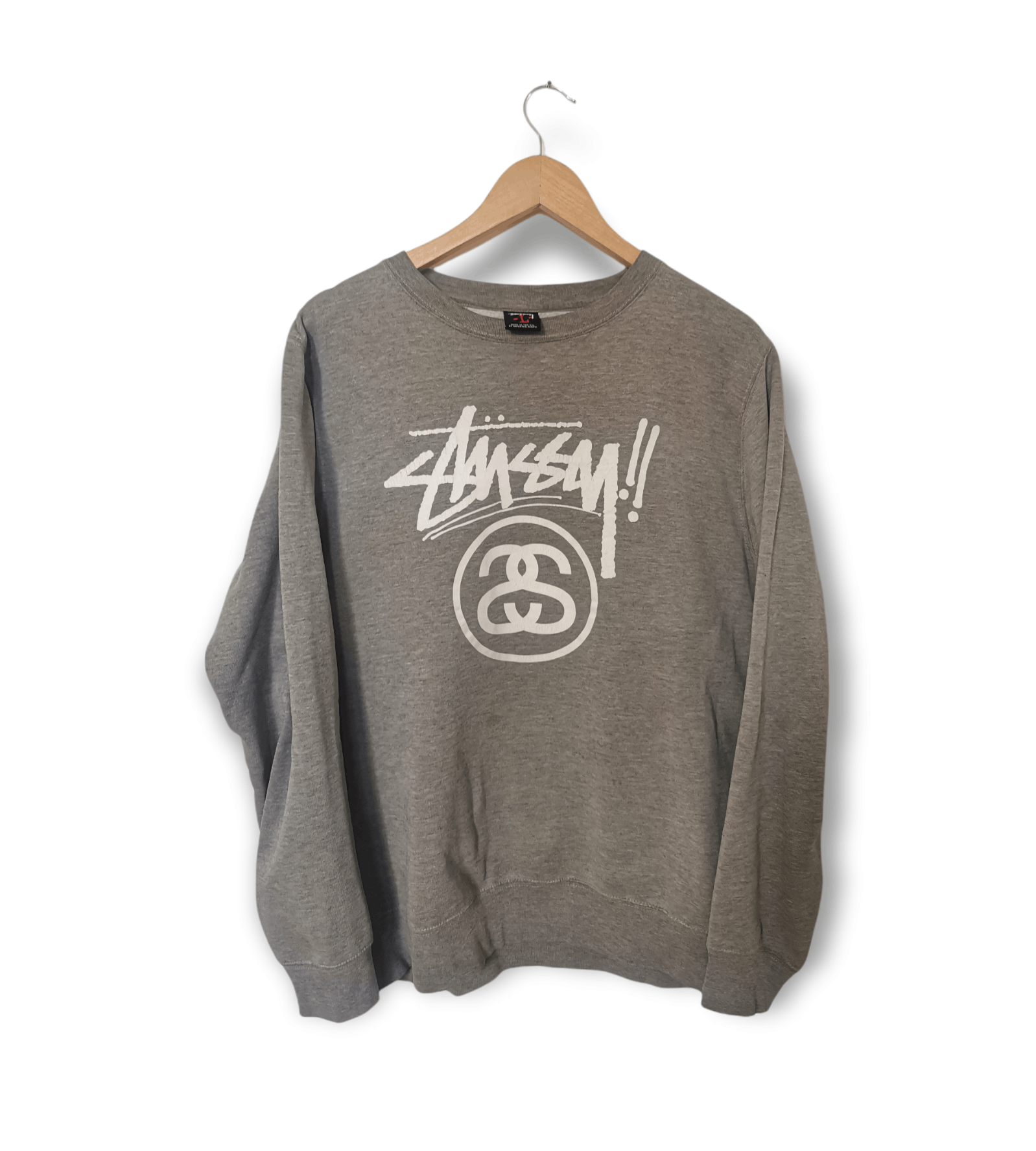 Stussy Stüssy Logo Spellout crewneck sweater Size US L / EU 52-54 / 3 - 1 Thumbnail
