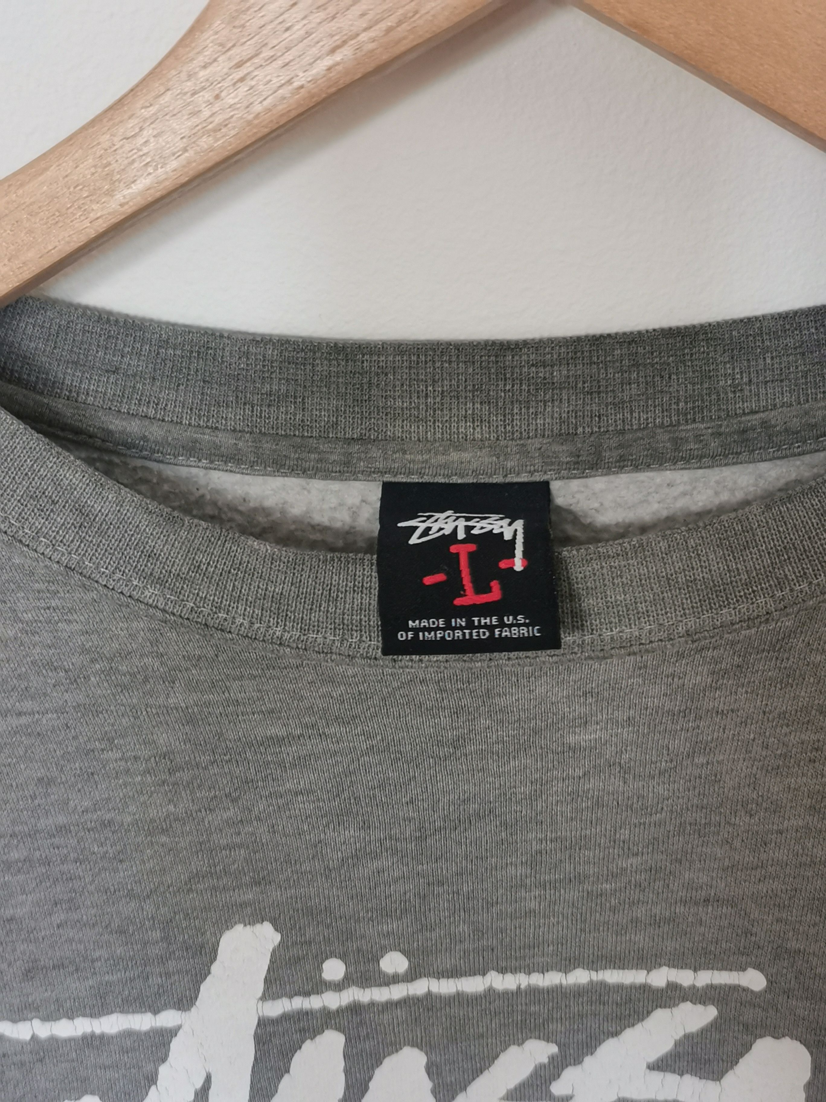 Stussy Stüssy Logo Spellout crewneck sweater Size US L / EU 52-54 / 3 - 3 Thumbnail