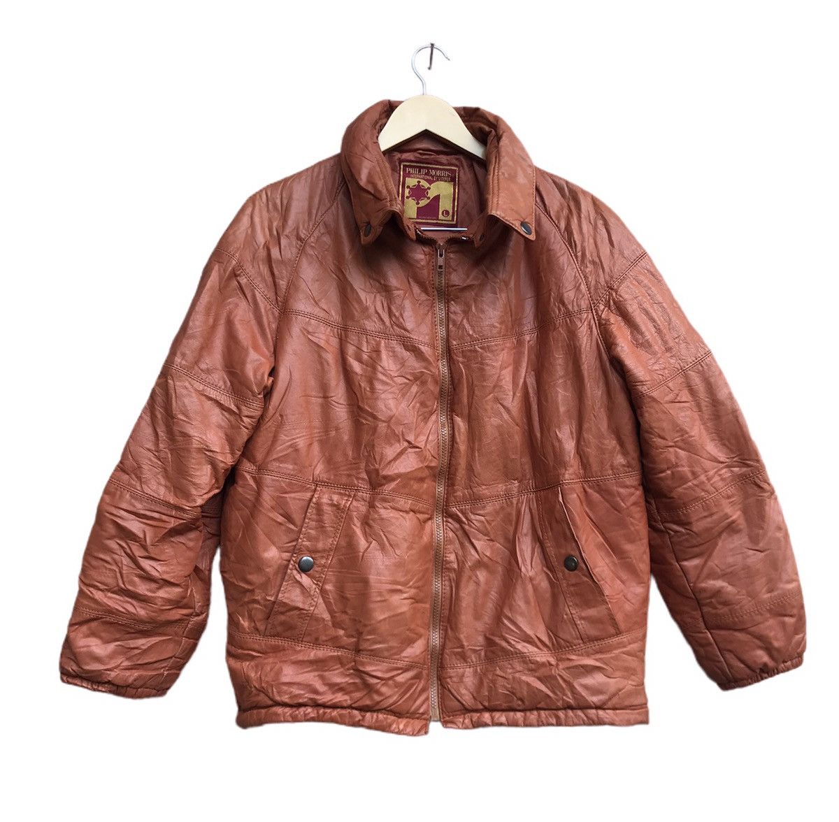 Vintage Philip Morris International by Vicerer Marlboro Leather Size US M / EU 48-50 / 2 - 1 Thumbnail