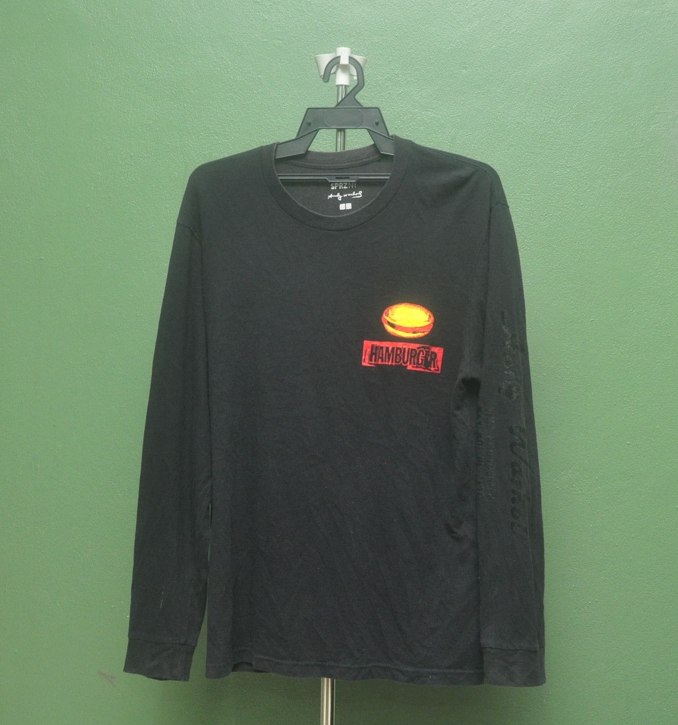 Andy Warhol × Japanese Brand × Vintage Vintage Andy Warhol Hamburger Black Colour Long Sleeve Size US L / EU 52-54 / 3 - 1 Thumbnail