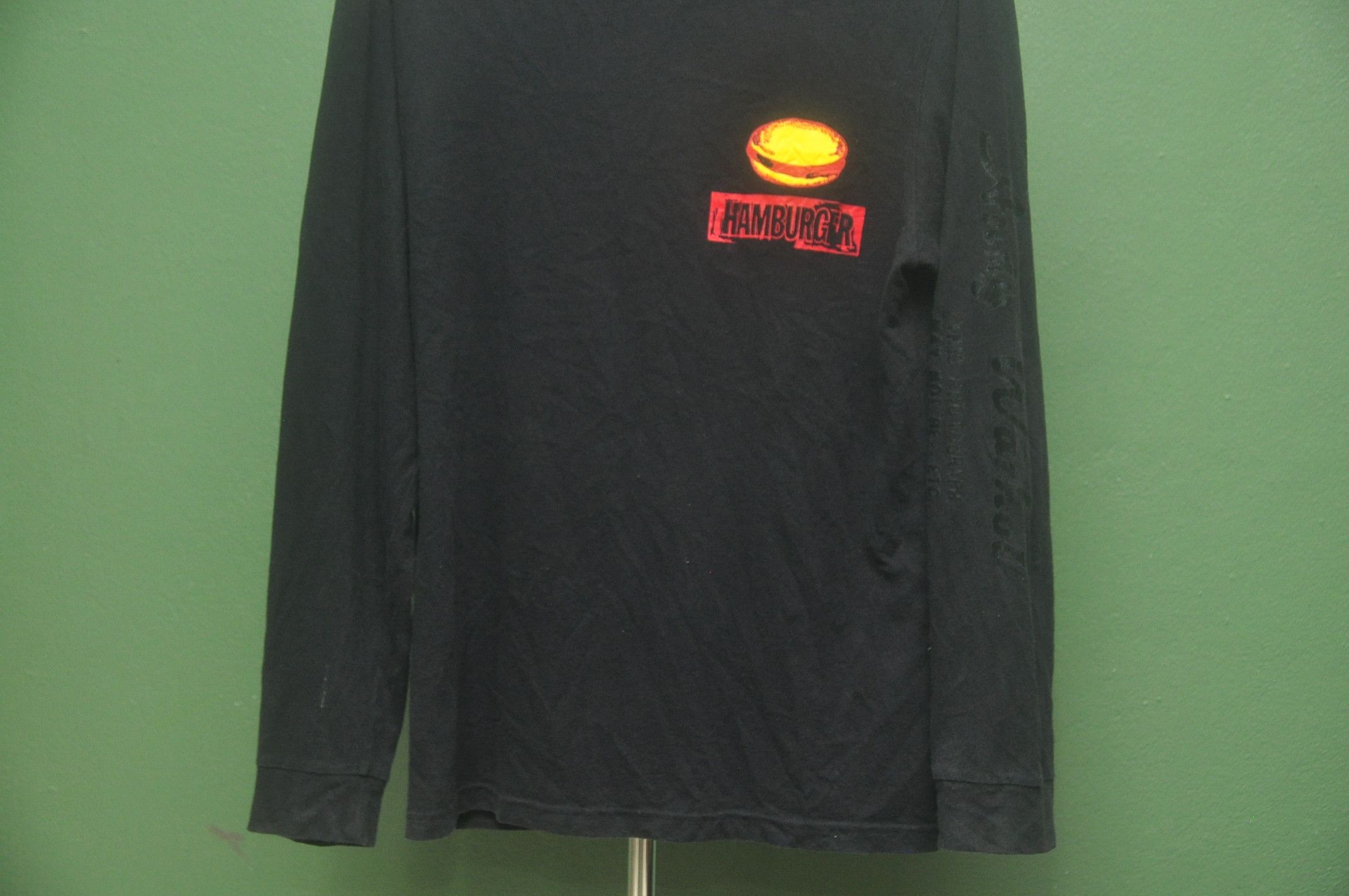 Andy Warhol × Japanese Brand × Vintage Vintage Andy Warhol Hamburger Black Colour Long Sleeve Size US L / EU 52-54 / 3 - 4 Thumbnail