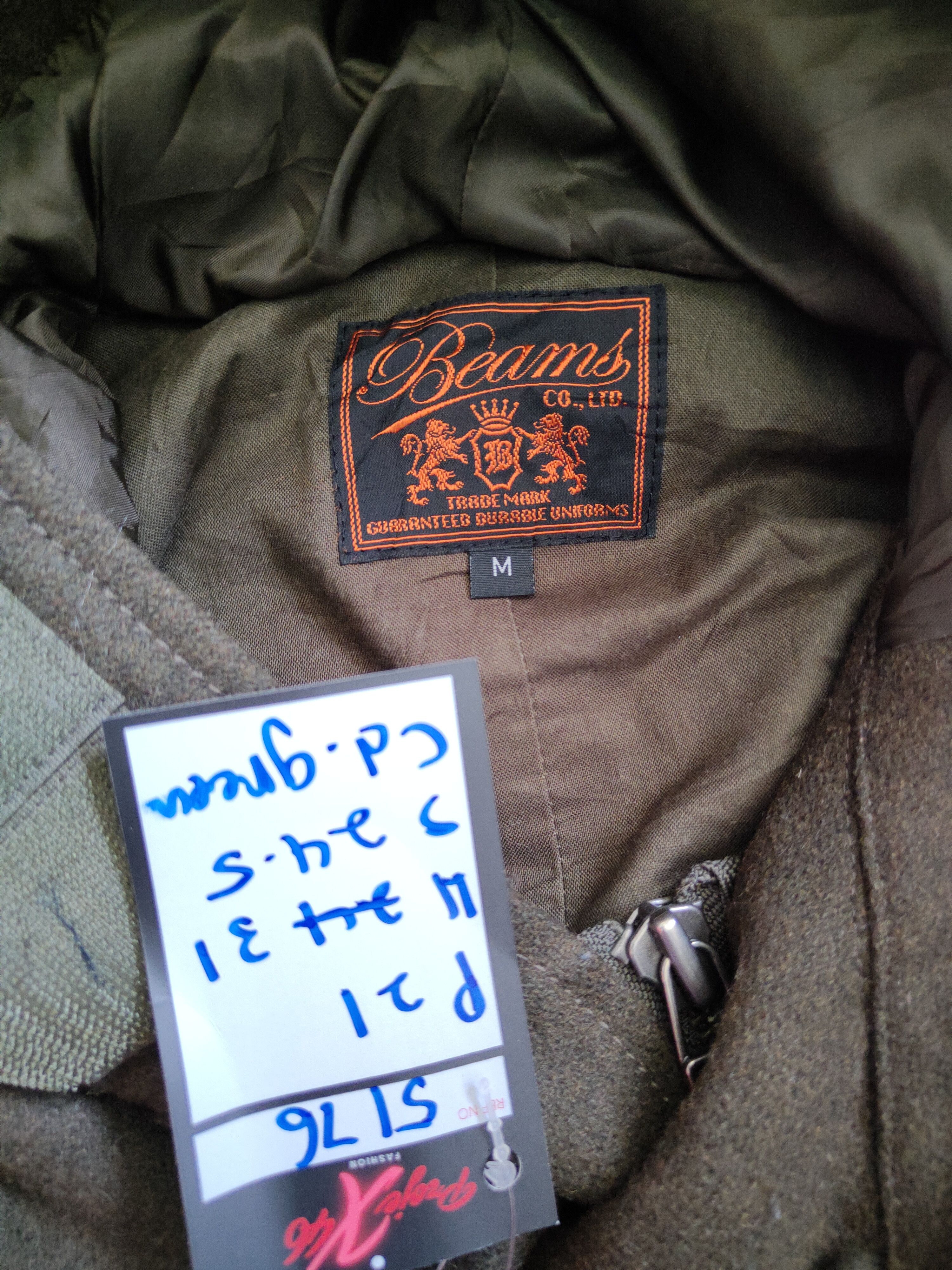 Beams Plus Beams Dark Green Hoodie Jacket #5176 Size US M / EU 48-50 / 2 - 11 Thumbnail
