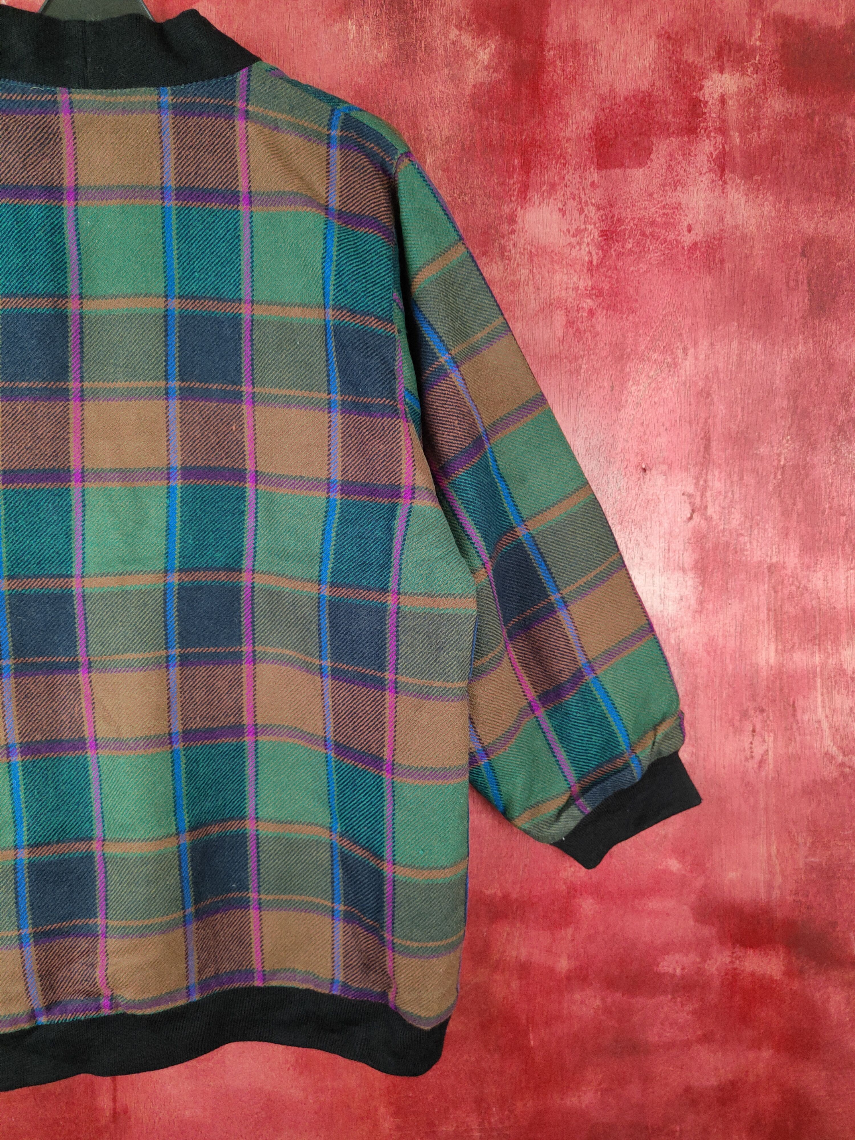 Japanese Brand Autre Moi Multicolor checkered cardigan Jacket #5174 Size US L / EU 52-54 / 3 - 7 Thumbnail