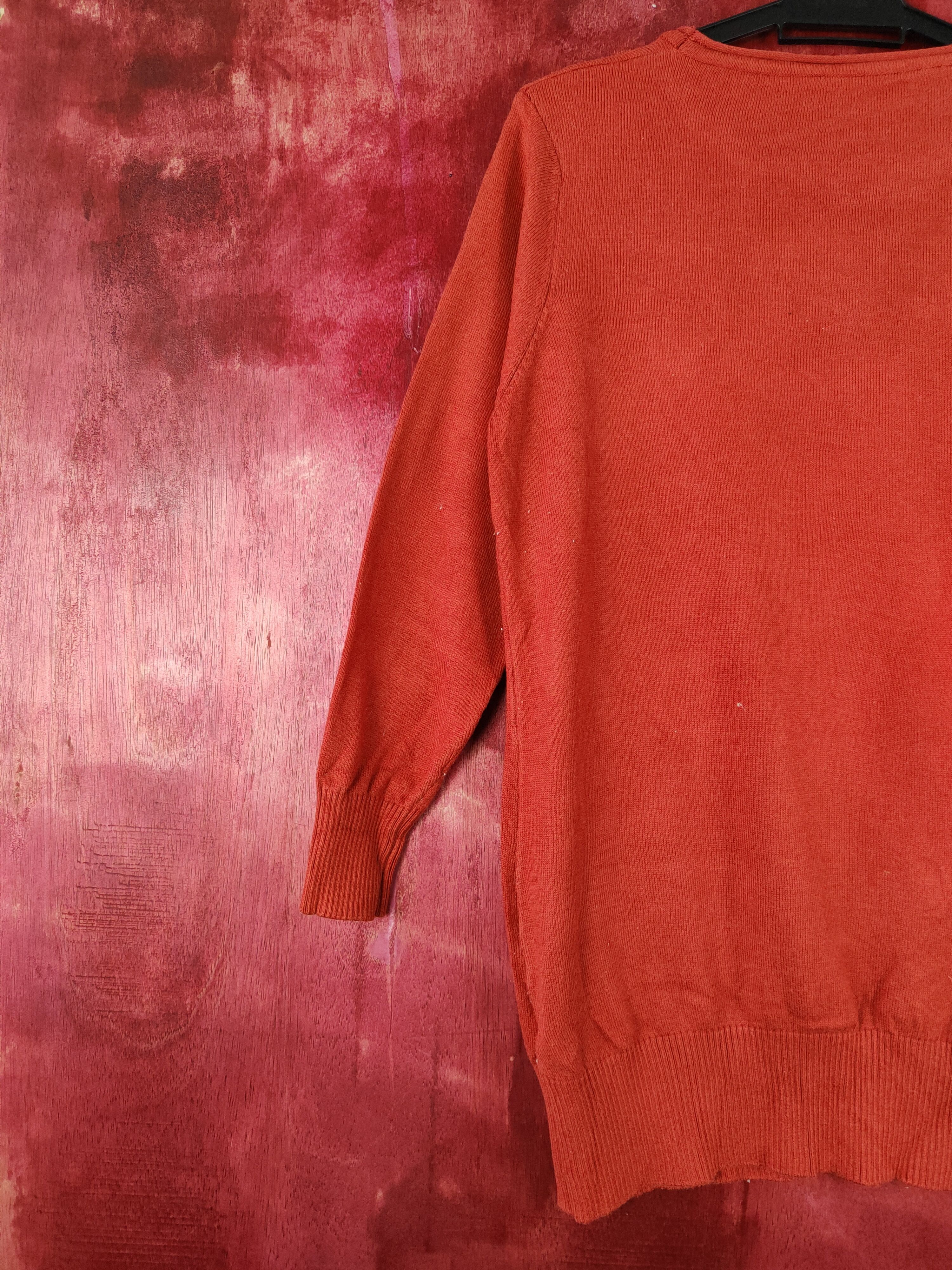 Japanese Brand K. Three Ladies hat Orange Knitwear sweatshirt #S334 Size L / US 10 / IT 46 - 7 Thumbnail