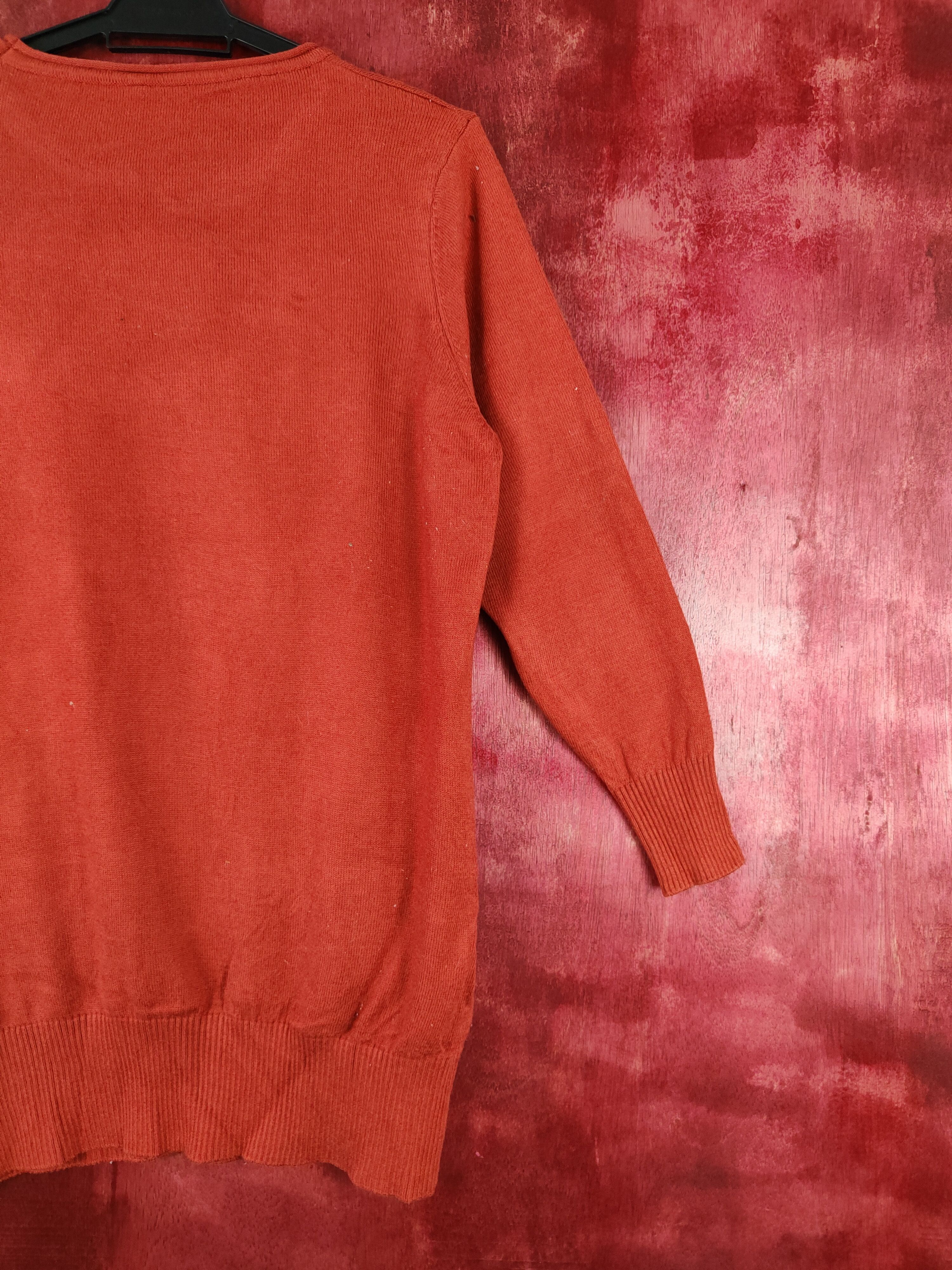 Japanese Brand K. Three Ladies hat Orange Knitwear sweatshirt #S334 Size L / US 10 / IT 46 - 8 Thumbnail