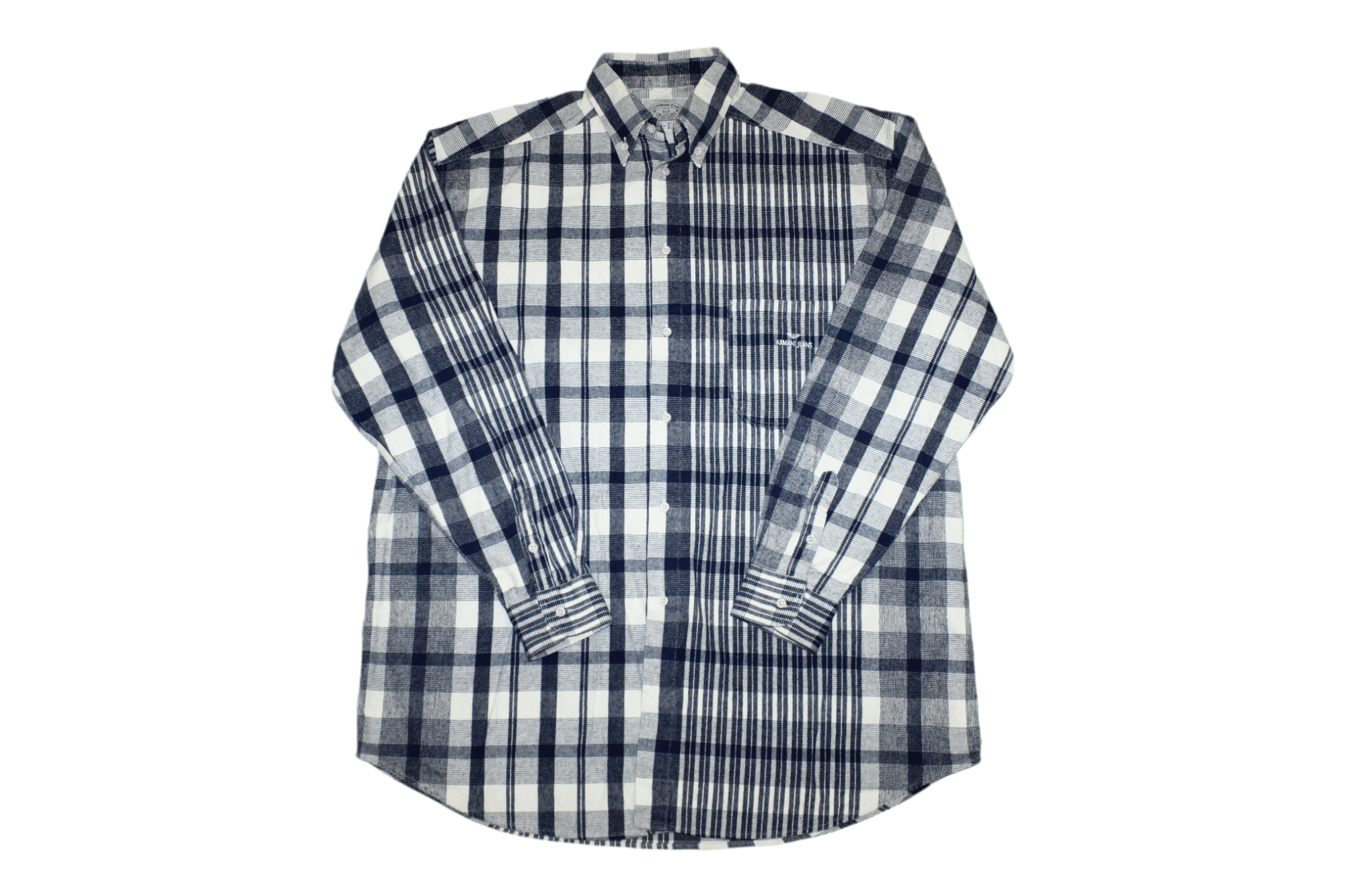 Giorgio Armani Vtg 80's Giorgio Armani Jeans Madras Flannel Baggy Shirt Size US XXL / EU 58 / 5 - 1 Thumbnail