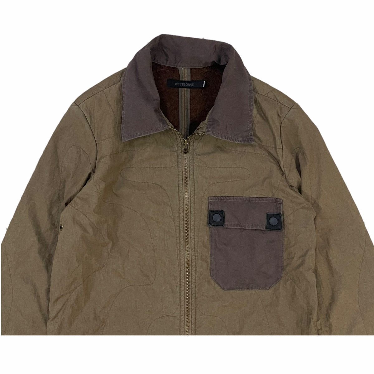 Japanese Brand 💥WESTBORNE MILITARY SINGLE POCKET GREEN JACKET Size US M / EU 48-50 / 2 - 4 Thumbnail