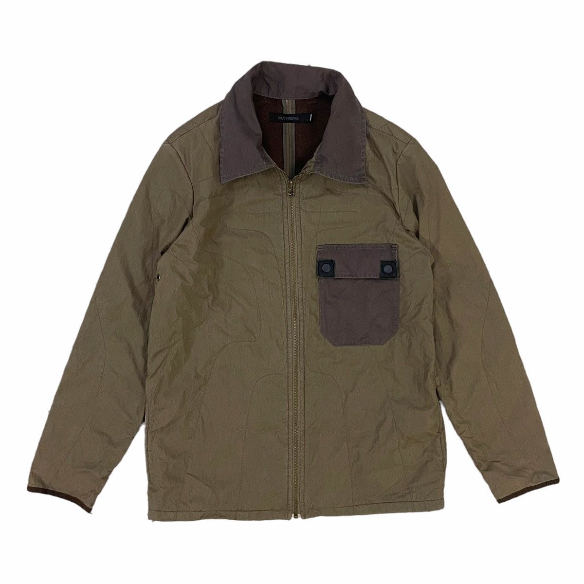 Japanese Brand 💥WESTBORNE MILITARY SINGLE POCKET GREEN JACKET Size US M / EU 48-50 / 2 - 1 Thumbnail