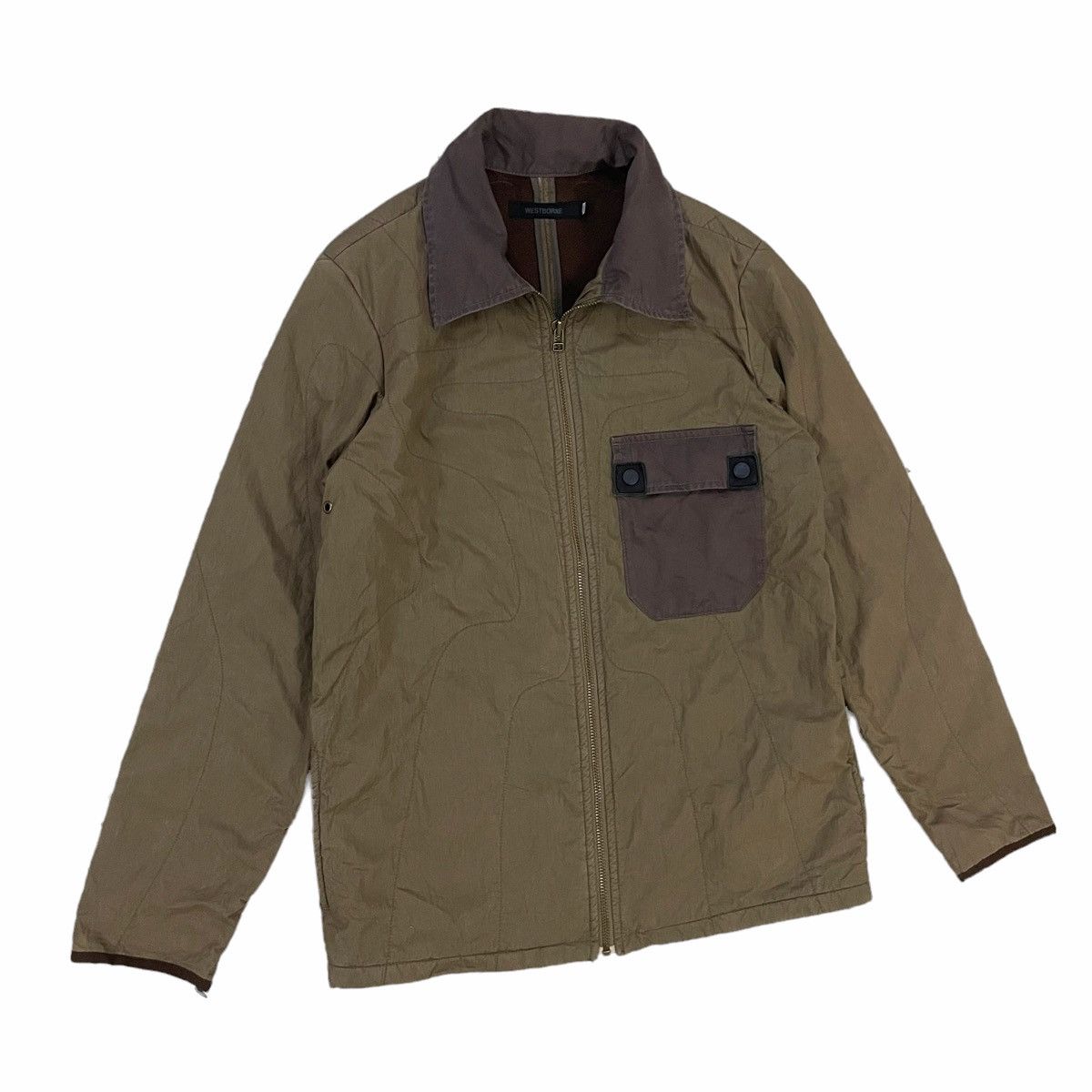 Japanese Brand 💥WESTBORNE MILITARY SINGLE POCKET GREEN JACKET Size US M / EU 48-50 / 2 - 2 Thumbnail