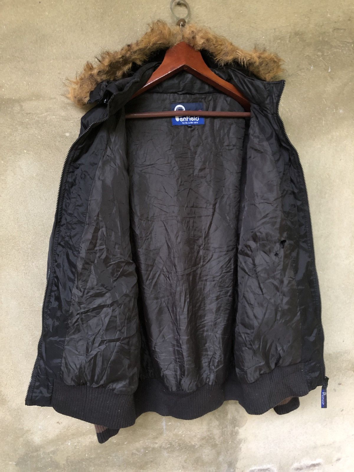 Penfield Last Call⏰Penfield Black Down Filled Faux Fur Hooded Jacket Size US L / EU 52-54 / 3 - 12 Thumbnail