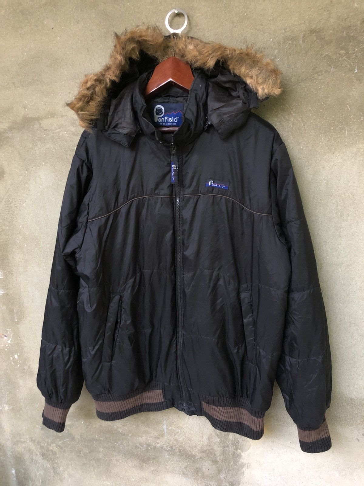 Penfield Last Call⏰Penfield Black Down Filled Faux Fur Hooded Jacket Size US L / EU 52-54 / 3 - 2 Thumbnail