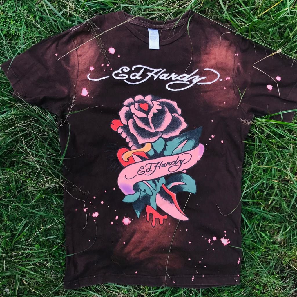 Ed Hardy 🔥Vintage Ed Hardy Flowers Tie Dye T-Shirt Size US M / EU 48-50 / 2 - 1 Thumbnail